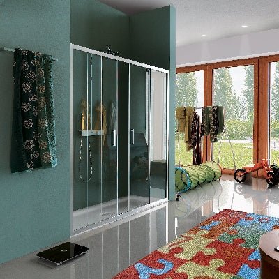 Schiebe - Duschnische mit 4 Kristalltüren 6 mm Cee Art - MEGART