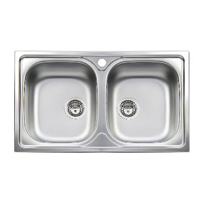 Edelstahl - Einbauspüle Mit 2 Becken, 86 Cm - MEGART