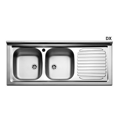 Edelstahl - Aufbauspüle Mit 2 Becken - MEGART