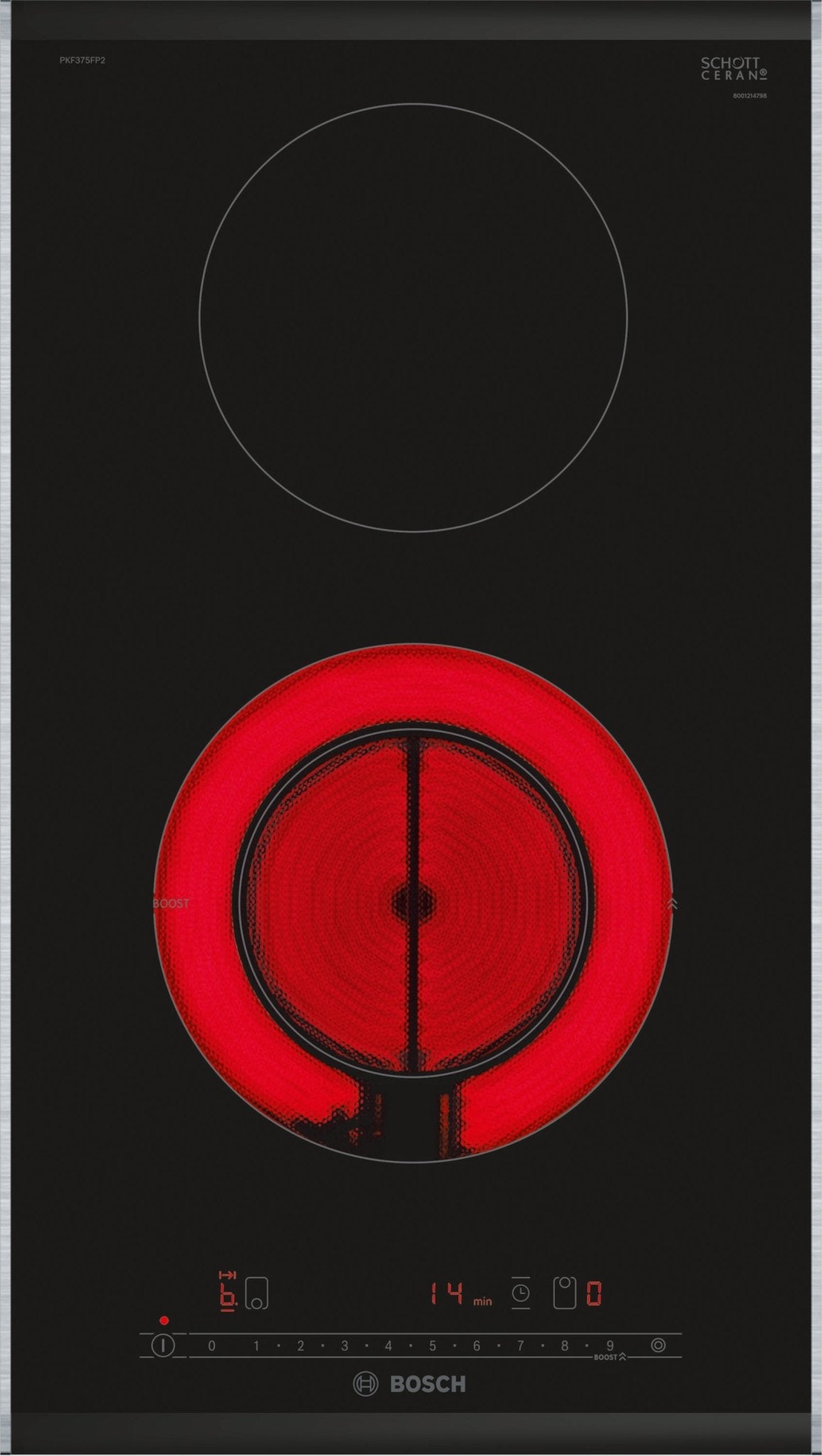 Serie 6, Domino - Kochfeld, Elektro, 30 cm, Schwarz PKF375FP2E - MEGART