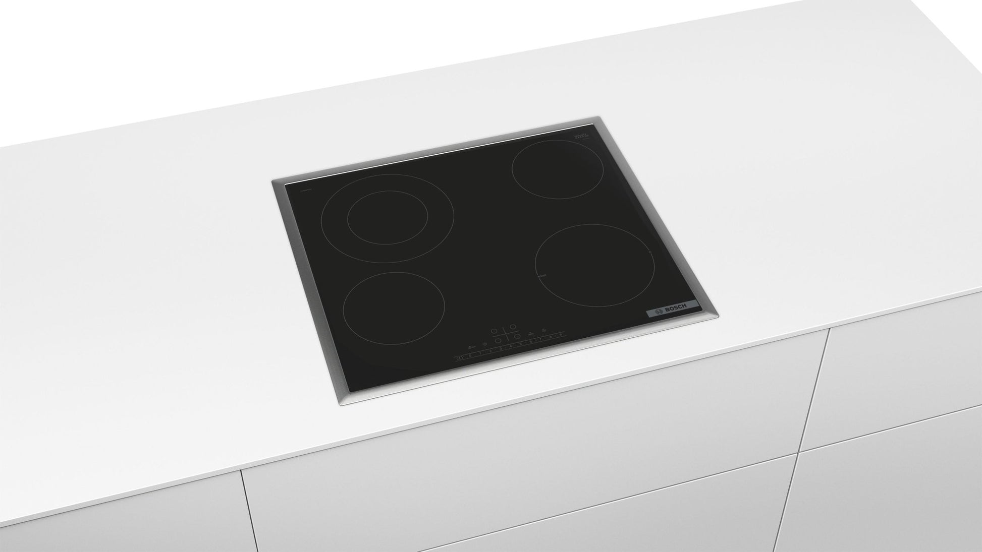 Serie 6, Elektrokochfeld, 60 cm, Schwarz, Mit Rahmen aufliegend PKF645FP2C - MEGART