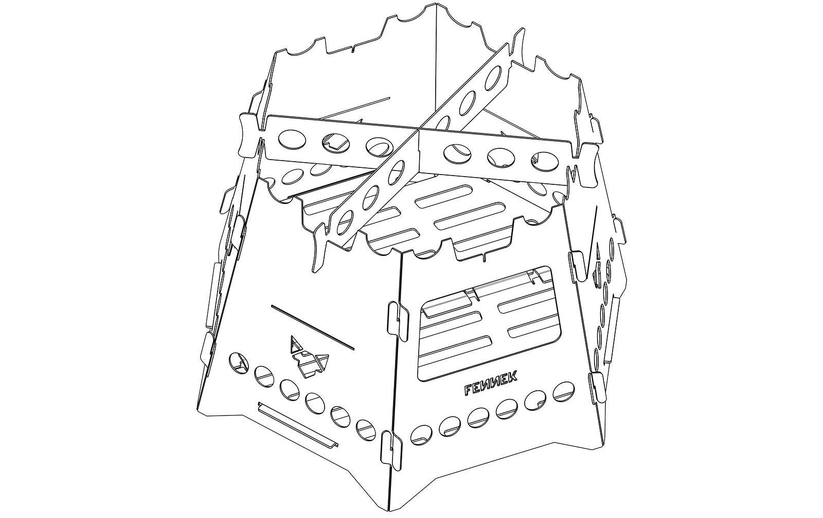 Fennek Grill Erweiterungsset Add - On Hobo Basic, Edelstahl - MEGART