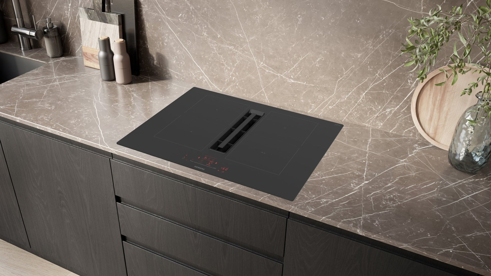 iQ500, Induktions Kochfeld mit integriertem Dunstabzug, 70 cm ED711HQ26E - MEGART