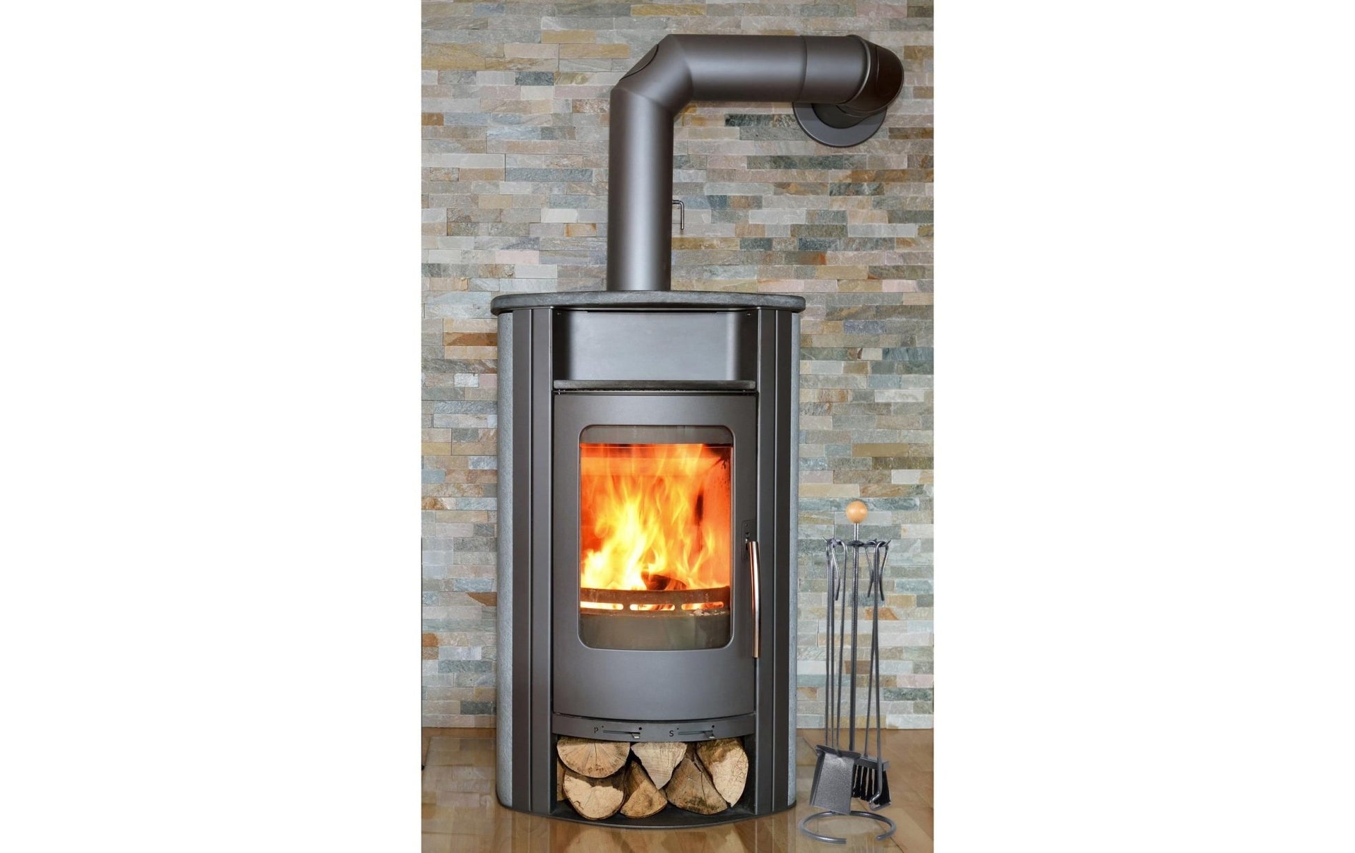 Nouvel Kamingarnitur mit Holzgriff - MEGART