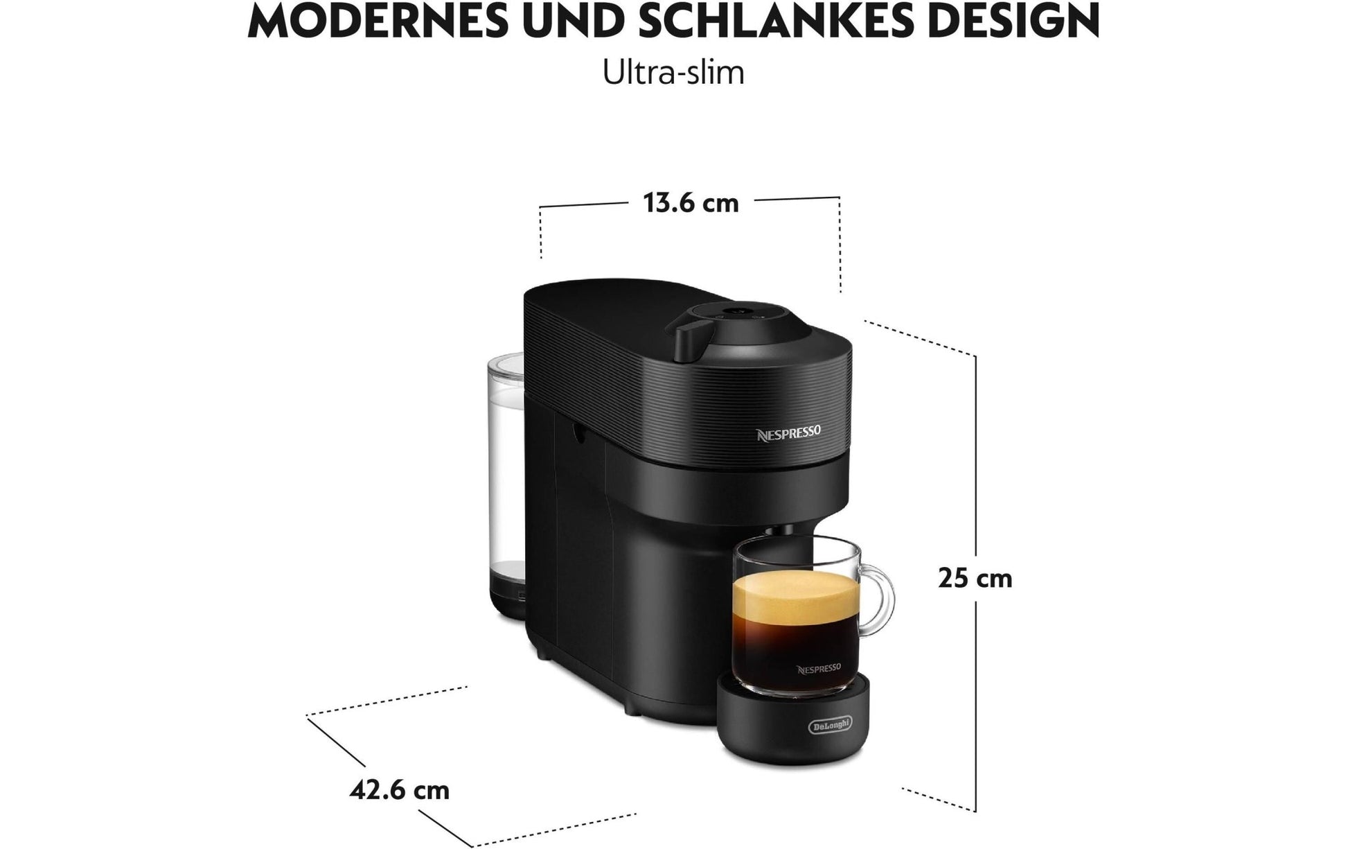 Kaffeemaschine Nespresso Vertuo Pop ENV90.B Liquorice Black - MEGART