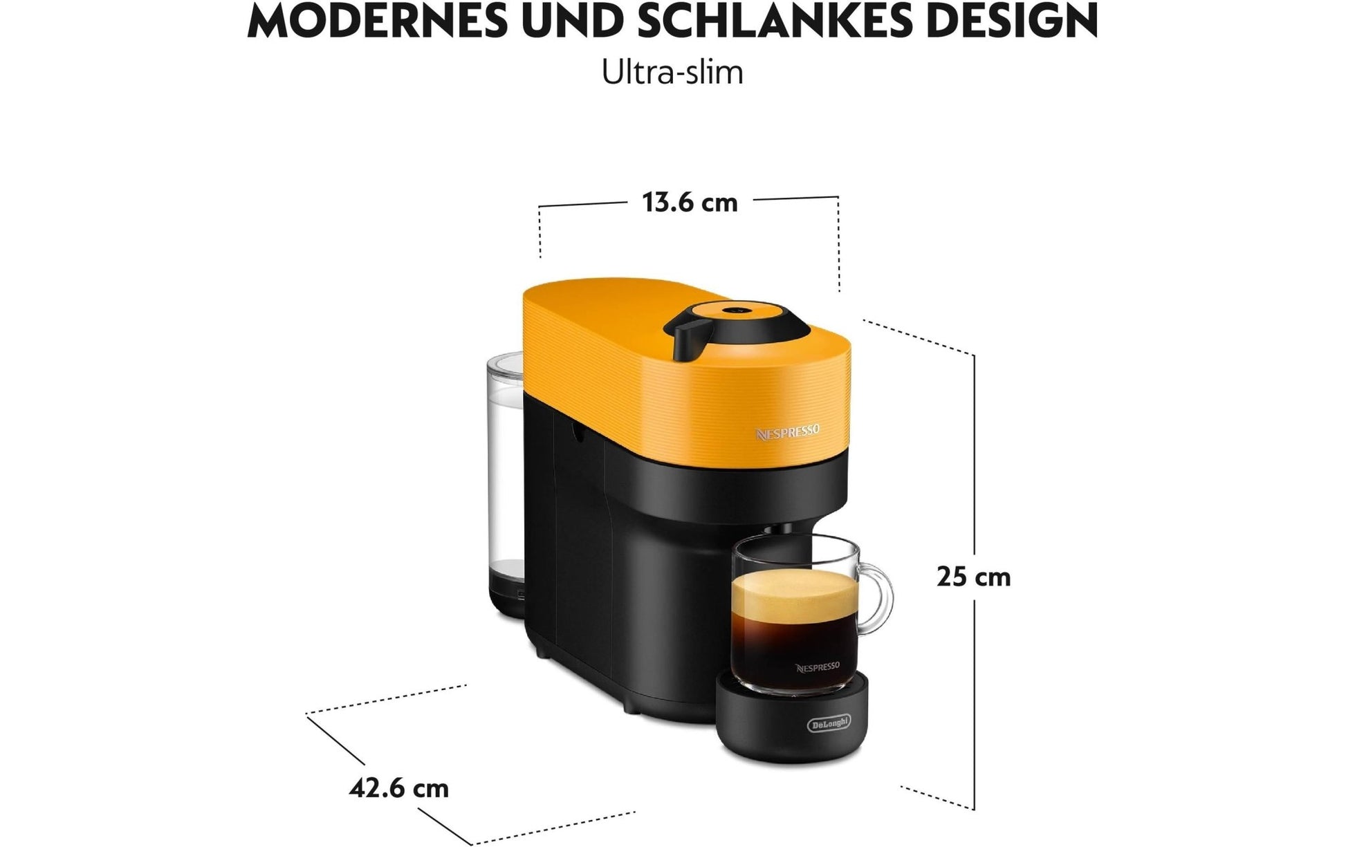 Kaffeemaschine Nespresso Vertuo Pop ENV90.Y Mango Yellow - MEGART