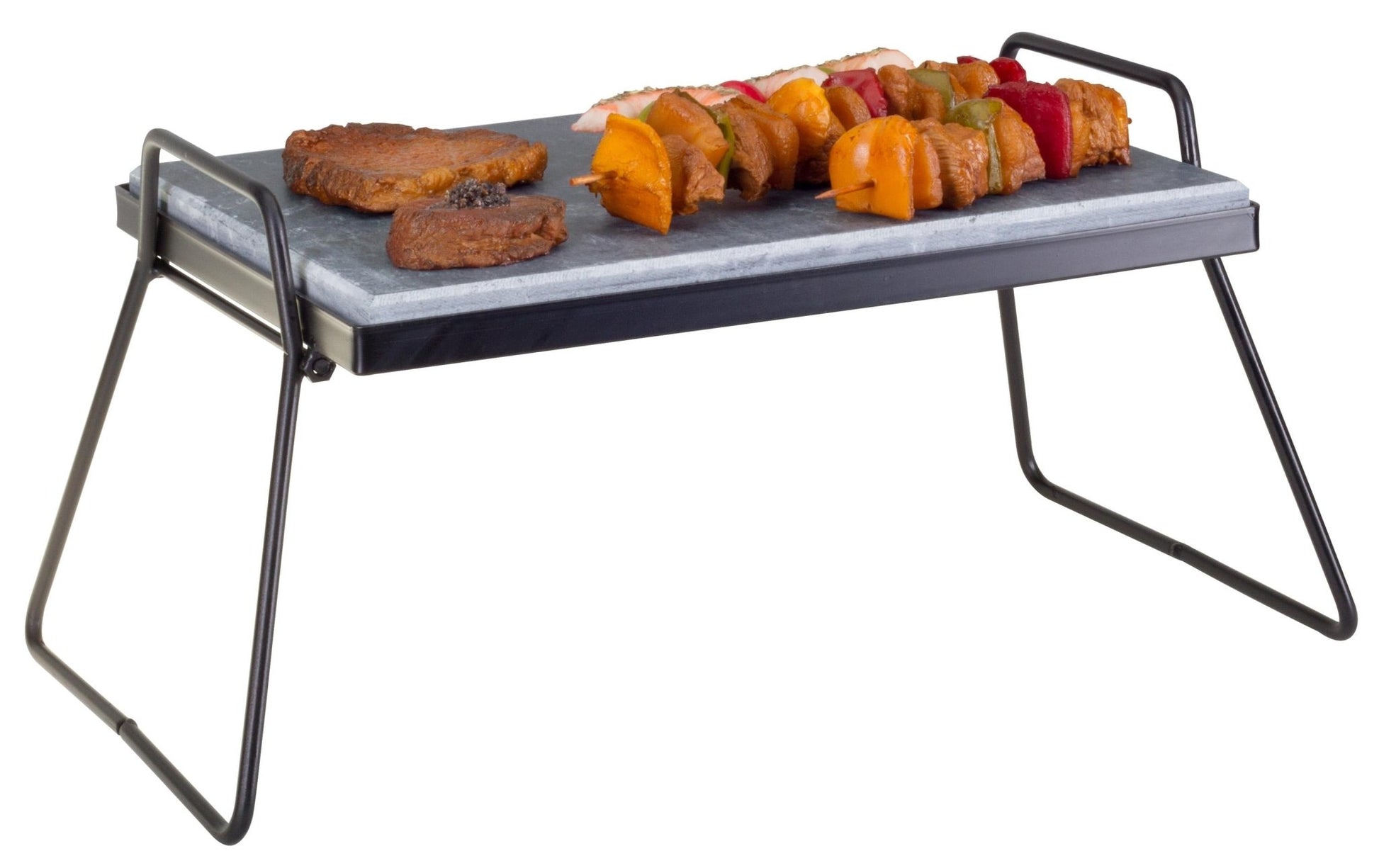Nouvel Grillstein mit Tragegestell, 60 x 33 x 8 cm - MEGART