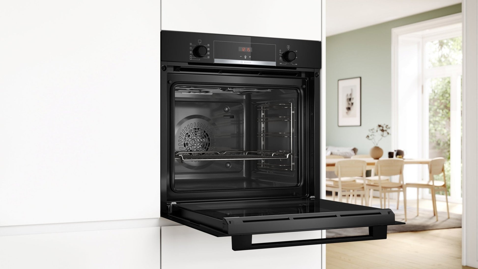 Serie 4, Einbaubackofen, 60 x 60 cm, Schwarz HBA514BB3 - MEGART