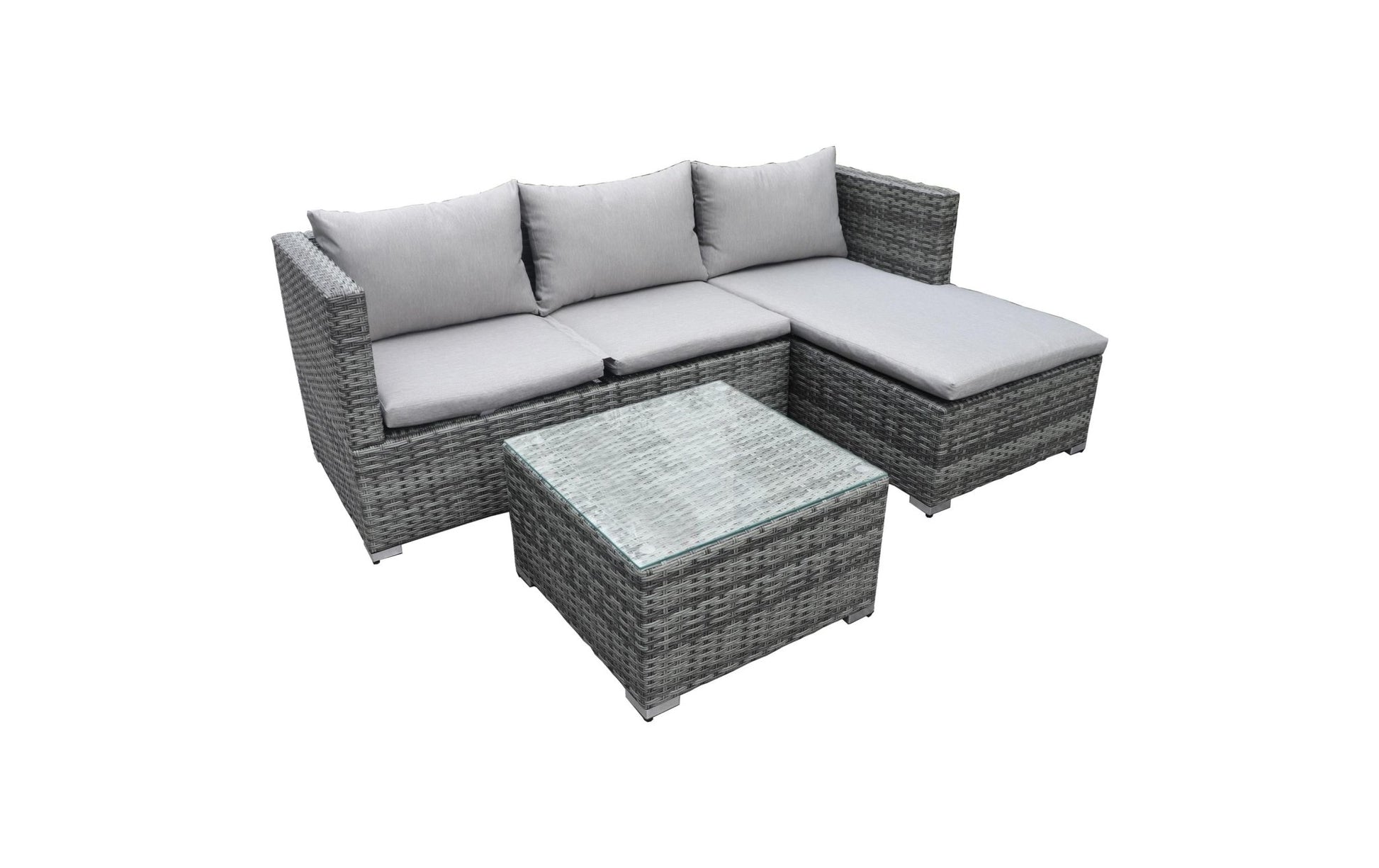 Loungeset Brissago, Grau, 4 Sitzplätze - MEGART