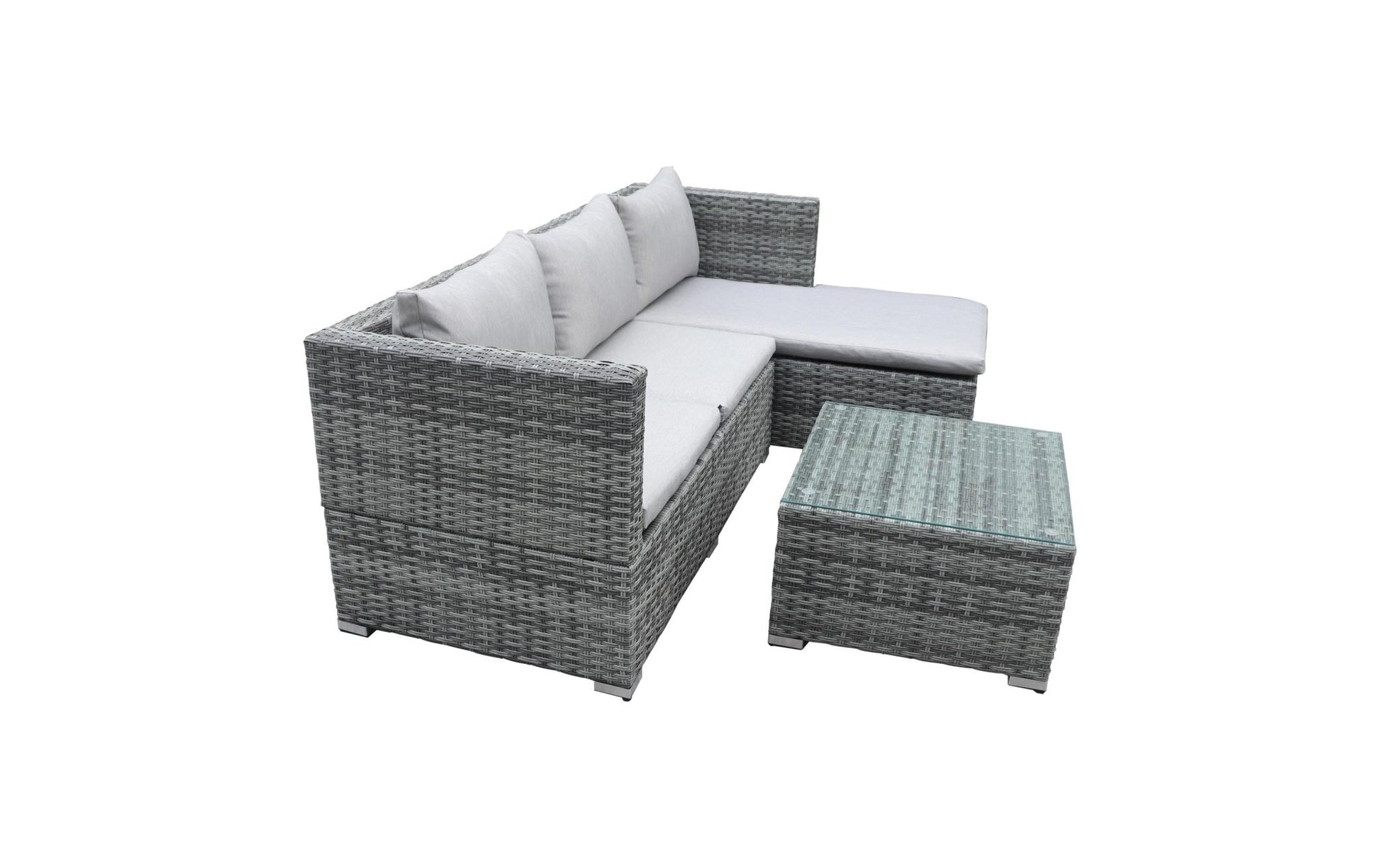 Loungeset Brissago, Grau, 4 Sitzplätze - MEGART