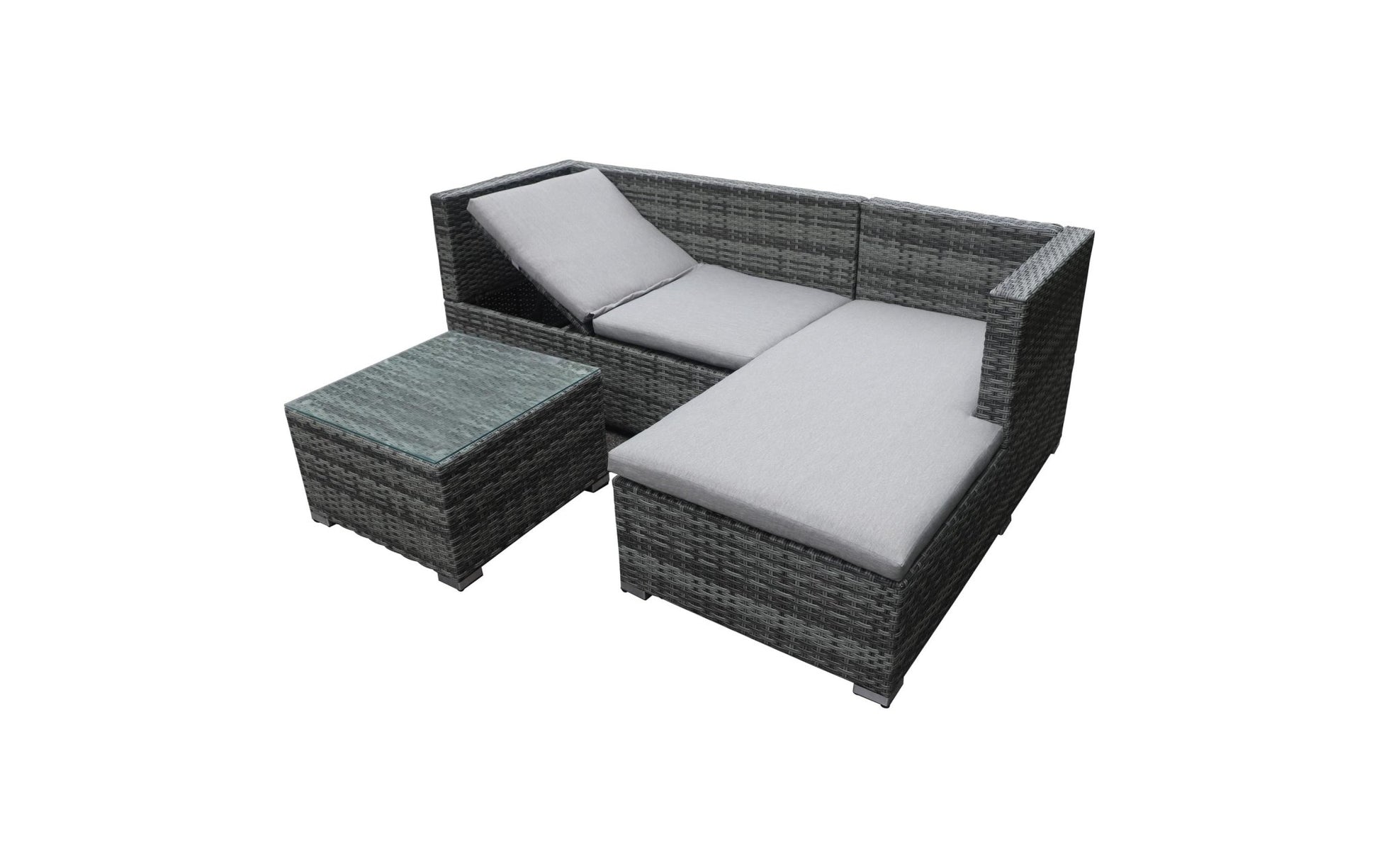 Loungeset Brissago, Grau, 4 Sitzplätze - MEGART