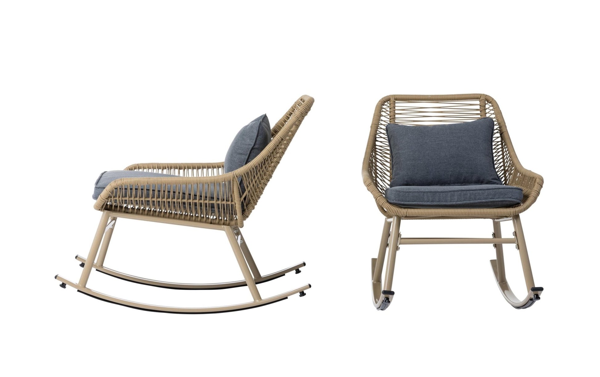 Loungeset Minusio, Beige/Grau, 2 Sitzplätze - MEGART
