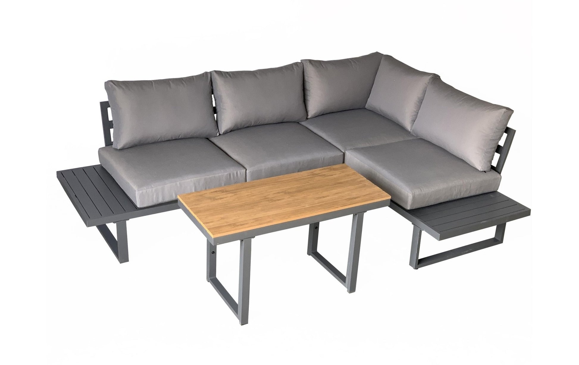 Loungeset Montreux, Anthrazit/Grau, 4 Sitzplätze - MEGART