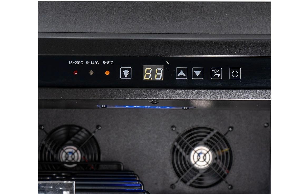 Weinklimaschrank WKZ 150 Schwarz, Rechts, Wechselbar - MEGART