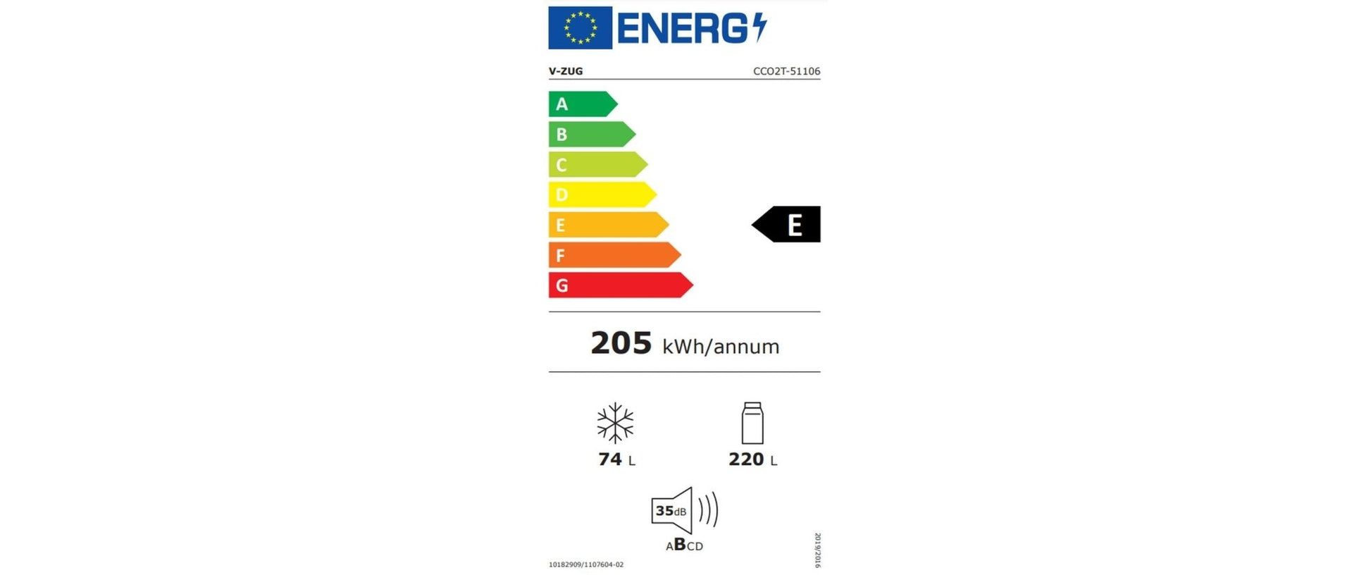 Einbau - Kühl - Gefrierkombination CombiCooler V2000 Rechts 220l - MEGART