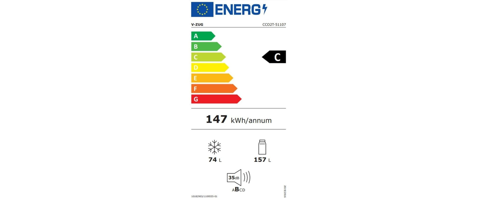 Einbau - Kühl - Gefrierkombination CombiCooler V2000 Links - MEGART