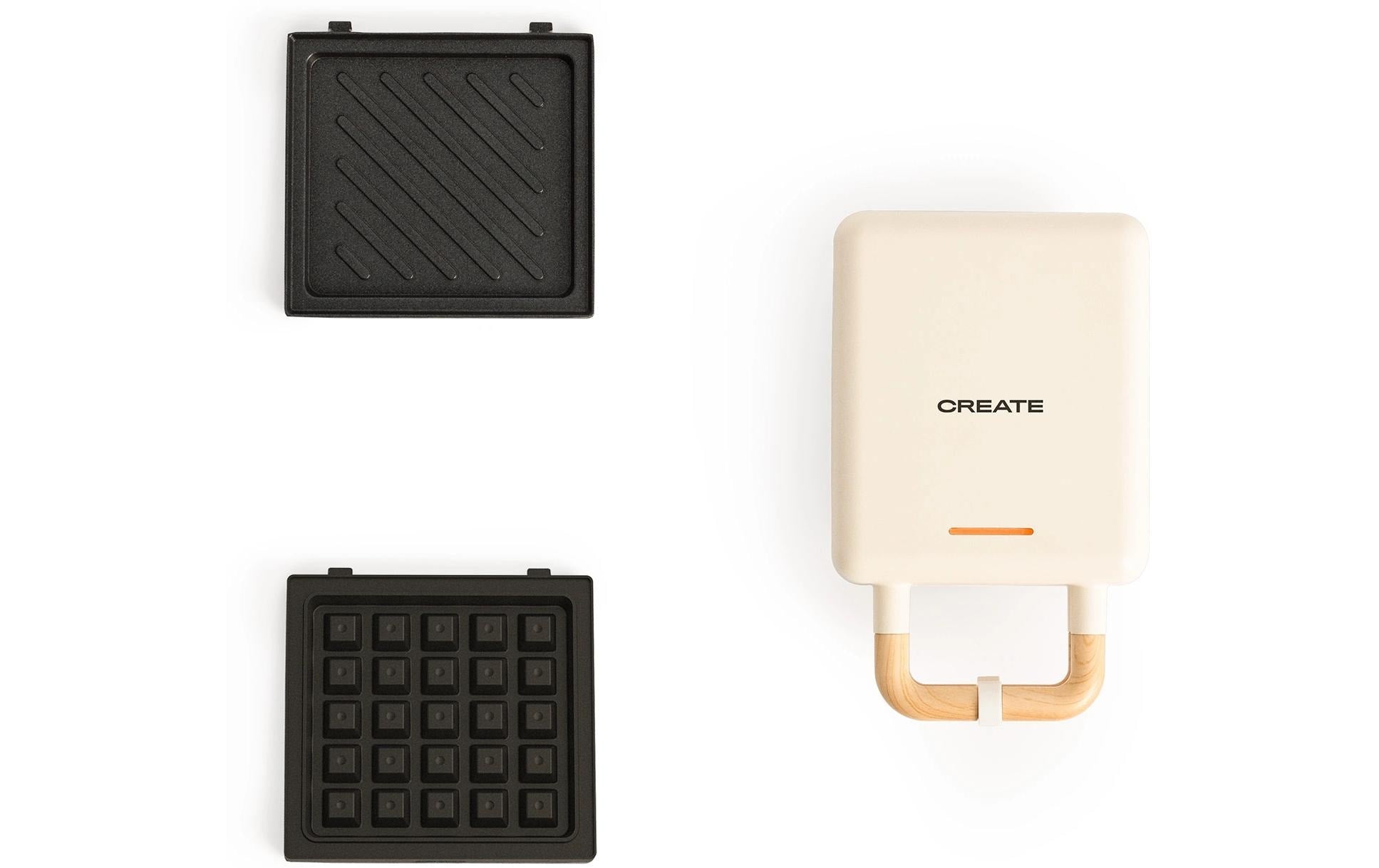 Waffeleisen Stone 2 in 1 Compact Wollweiss - MEGART