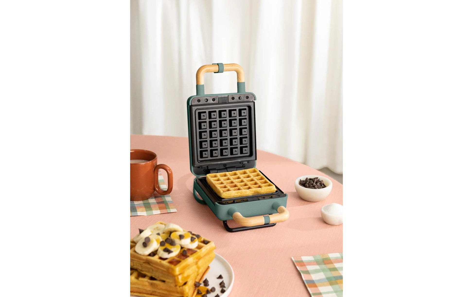 Waffeleisen Stone 2 in 1 Compact Salbeigrün - MEGART