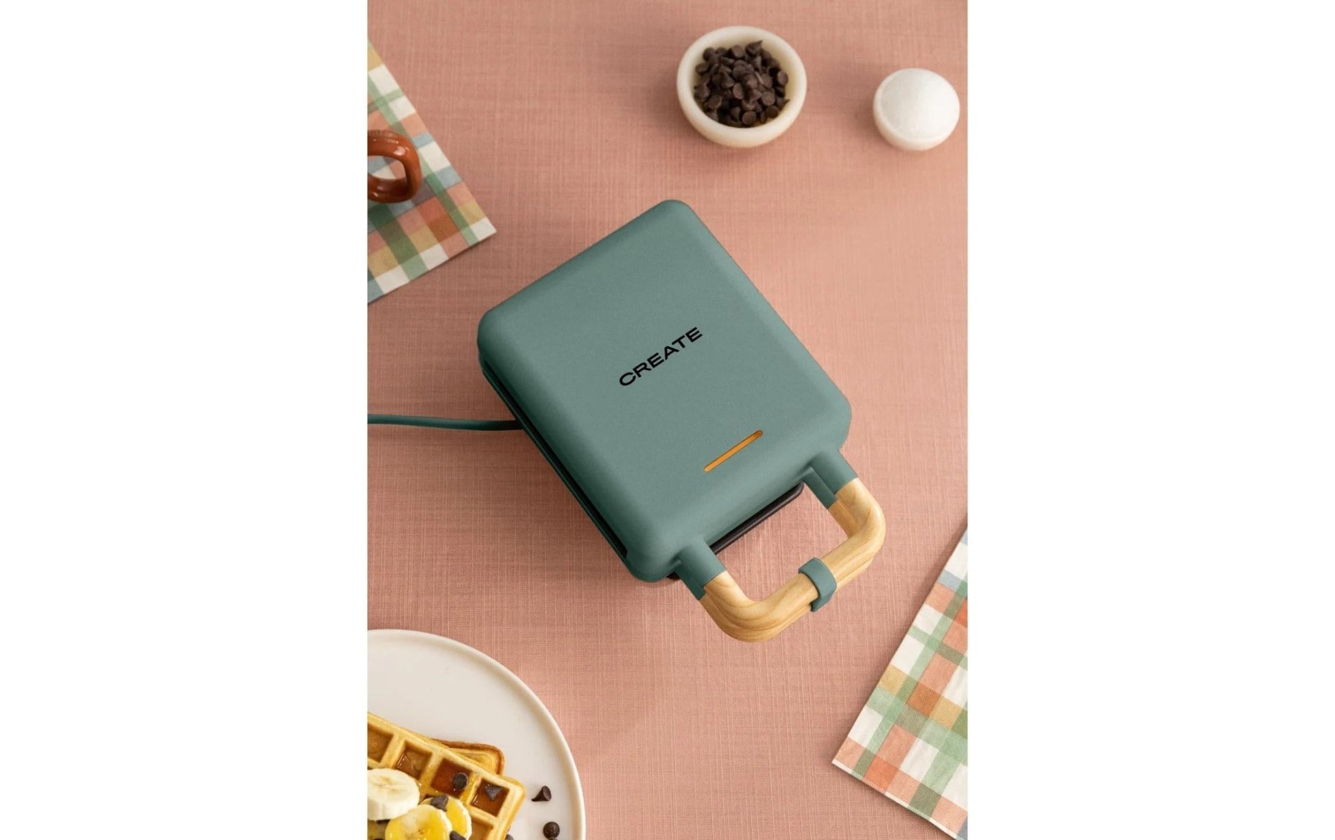 Waffeleisen Stone 2 in 1 Compact Salbeigrün - MEGART