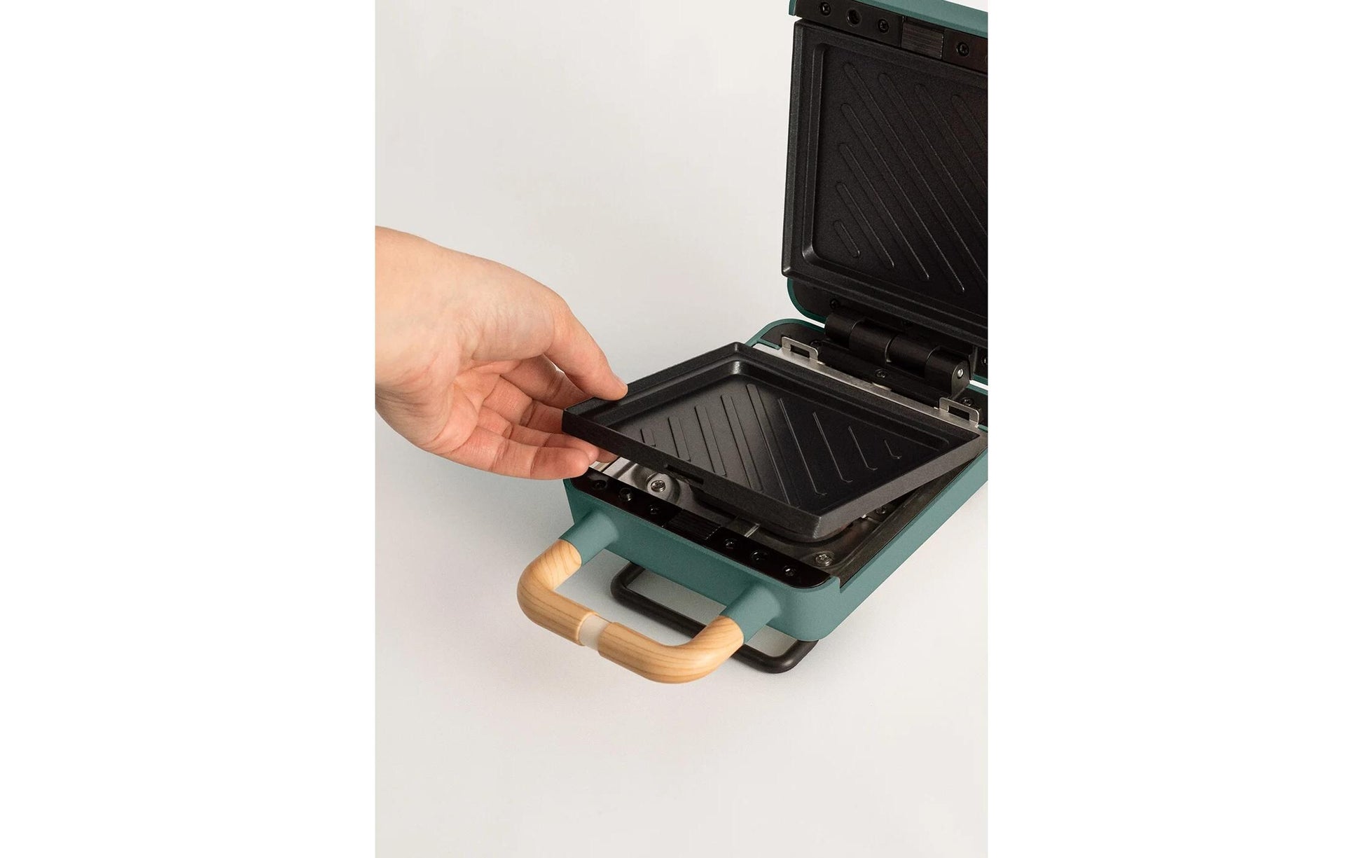 Waffeleisen Stone 2 in 1 Compact Salbeigrün - MEGART