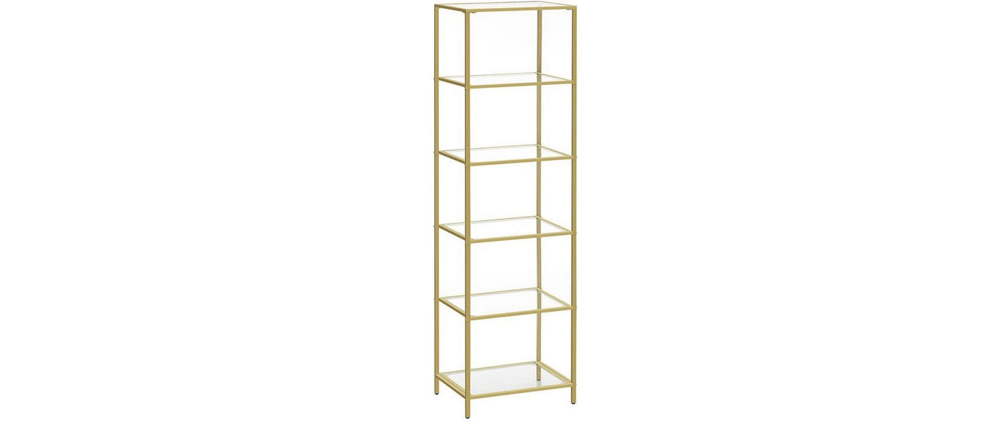 Regal 5 Ablagen 40 x 177.3 cm, Gold - MEGART