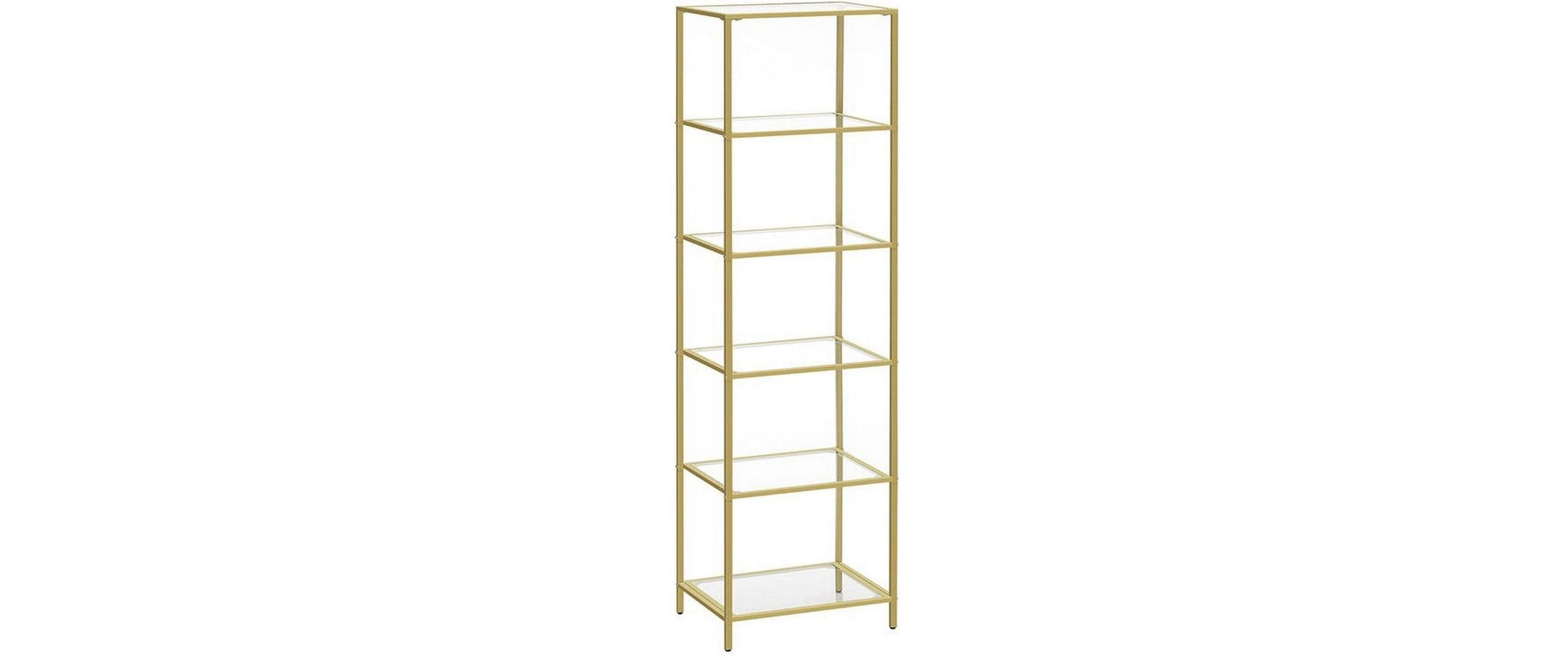 Regal 5 Ablagen 40 x 177.3 cm, Gold - MEGART