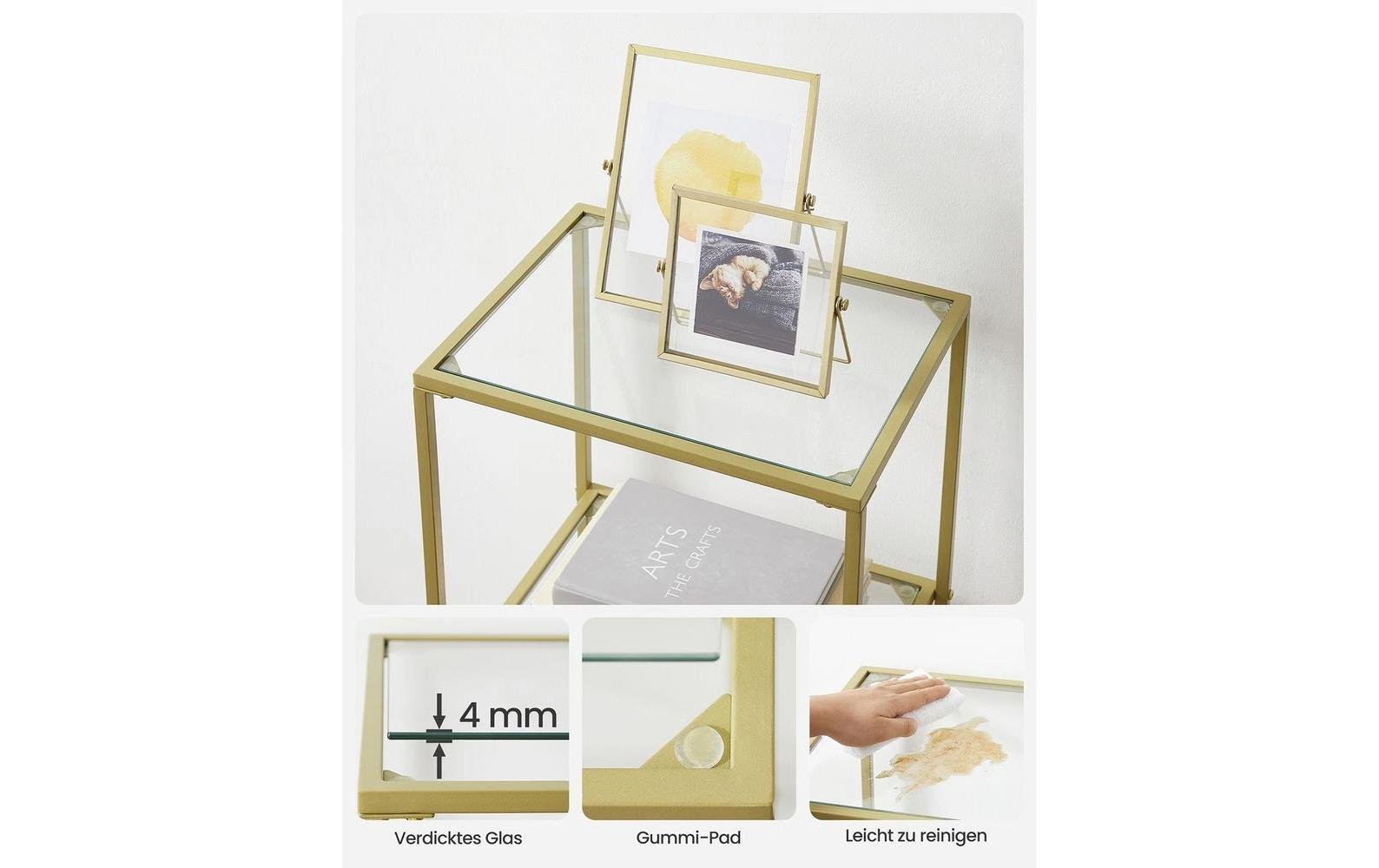 Regal 5 Ablagen 40 x 177.3 cm, Gold - MEGART