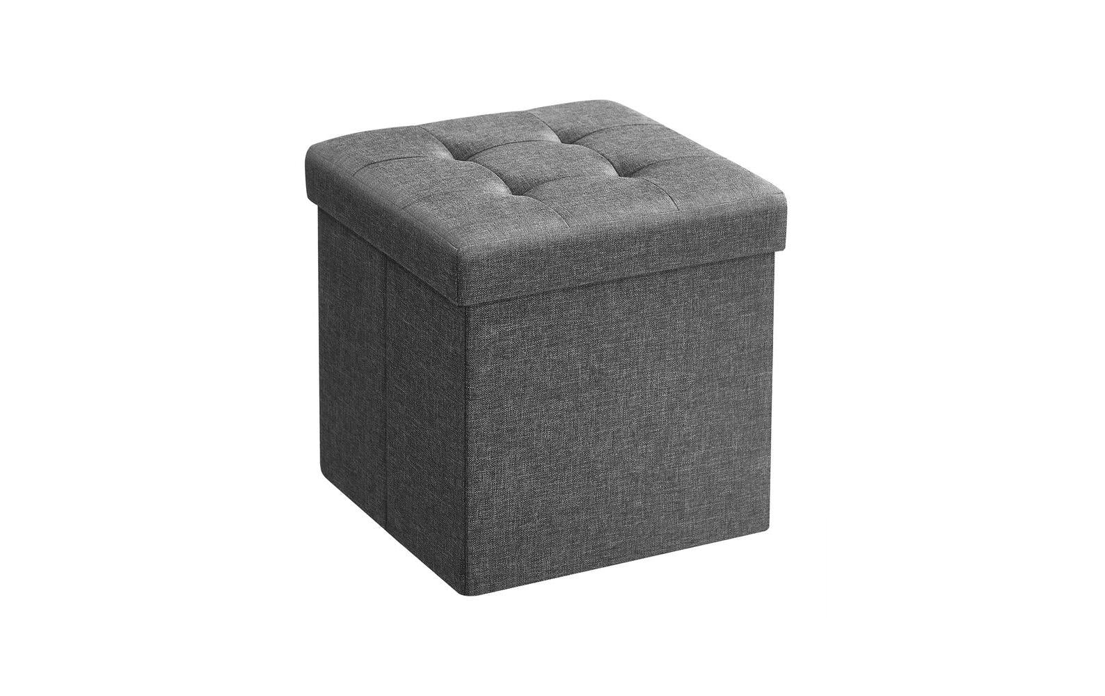 Sitztruhe mit Aufbewahrung 30 x 30 cm, Grau - MEGART