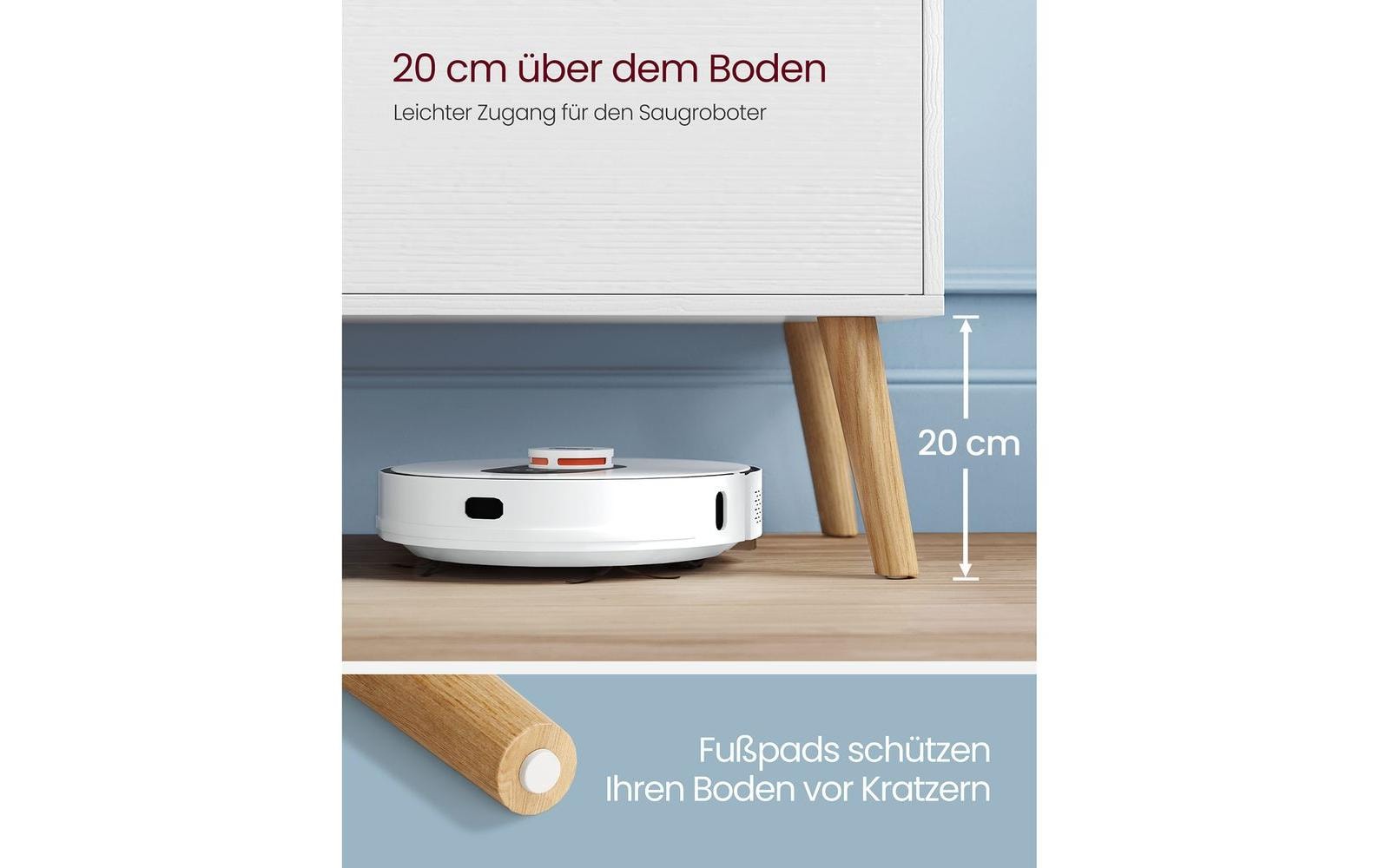 TV - Möbel Skandinavisch 110 x 40 cm, Weiss - MEGART