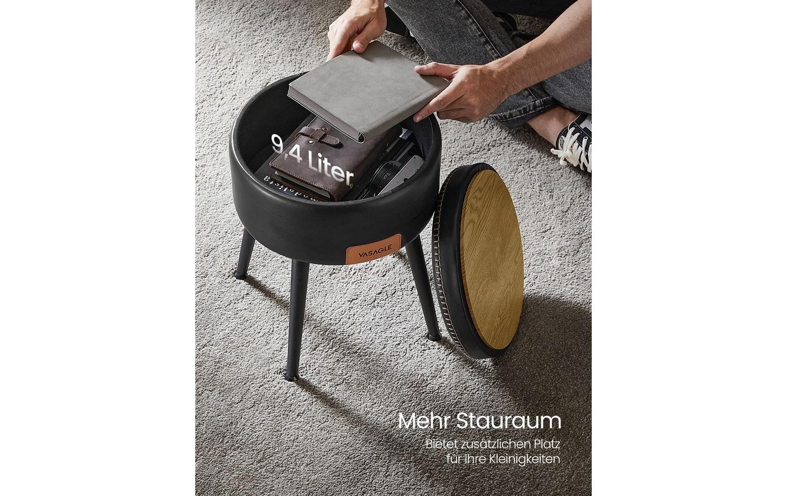 Hocker 32 cm, Schwarz - MEGART