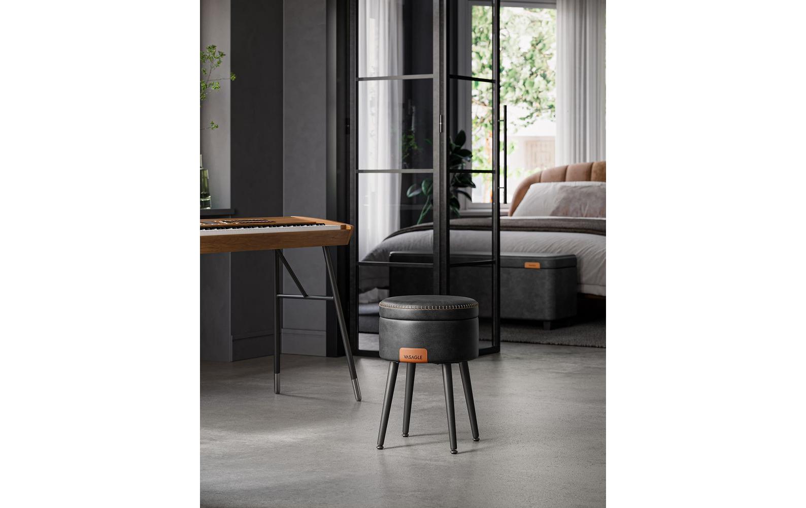 Hocker 32 cm, Schwarz - MEGART