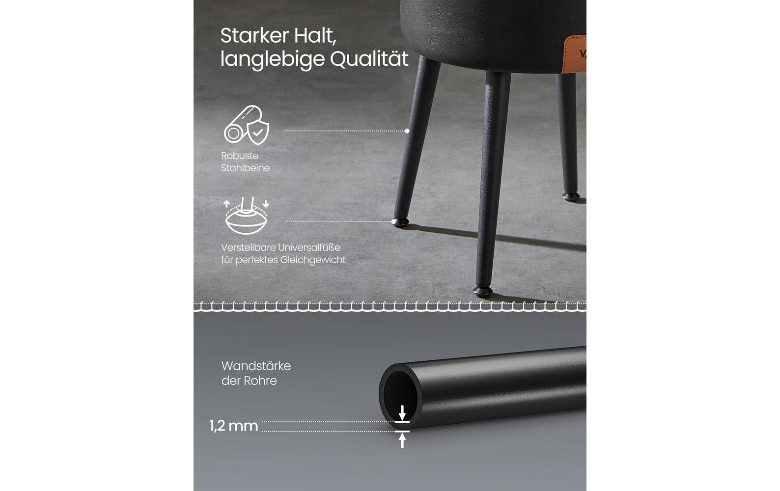 Hocker 32 cm, Schwarz - MEGART