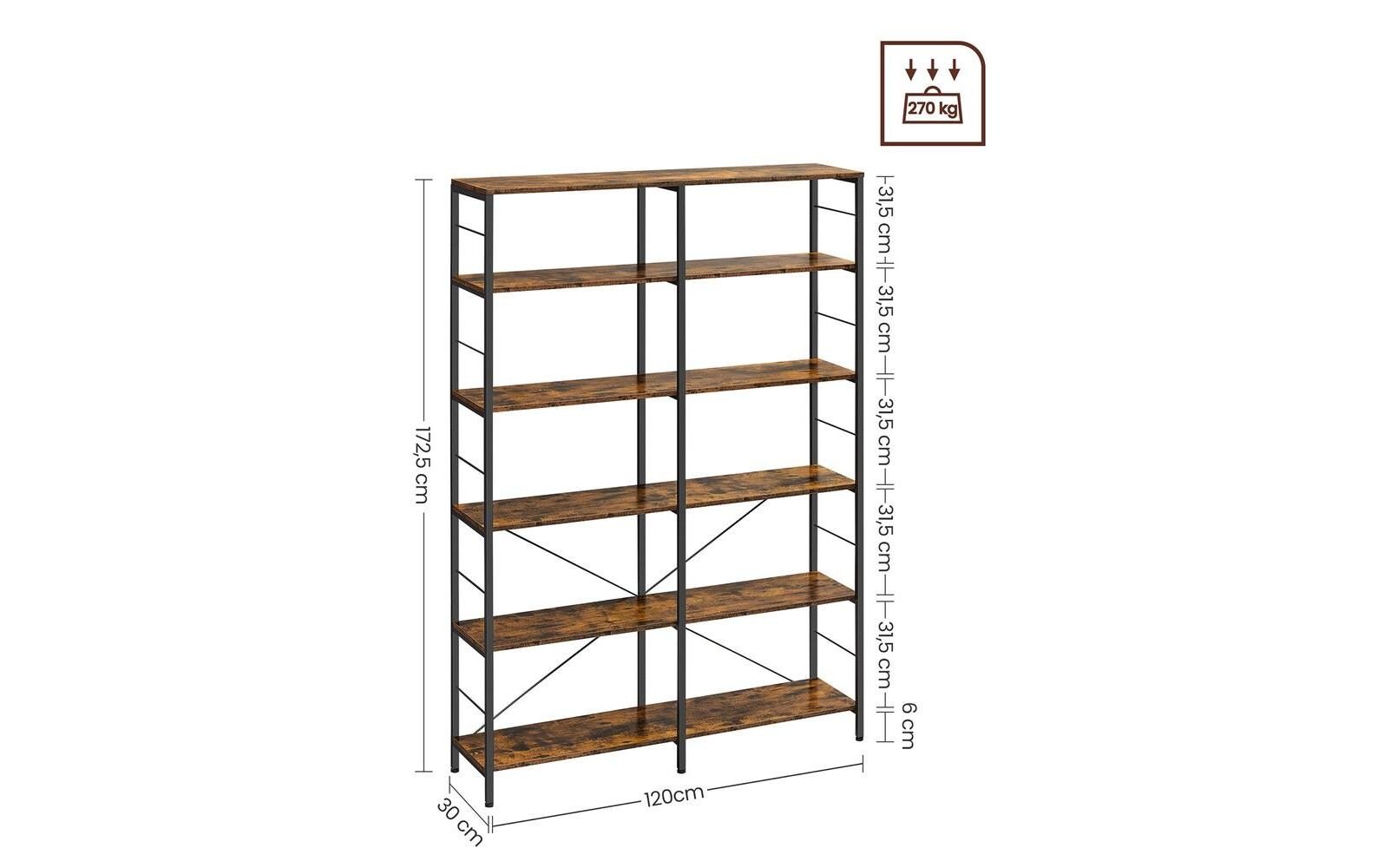 Regal Industrie - Design Braun/Schwarz - MEGART