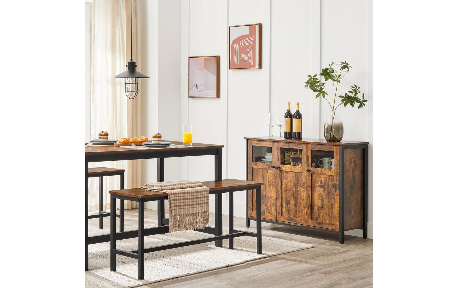 Kommode Industrial Look 100 x 75 cm, Braun - MEGART