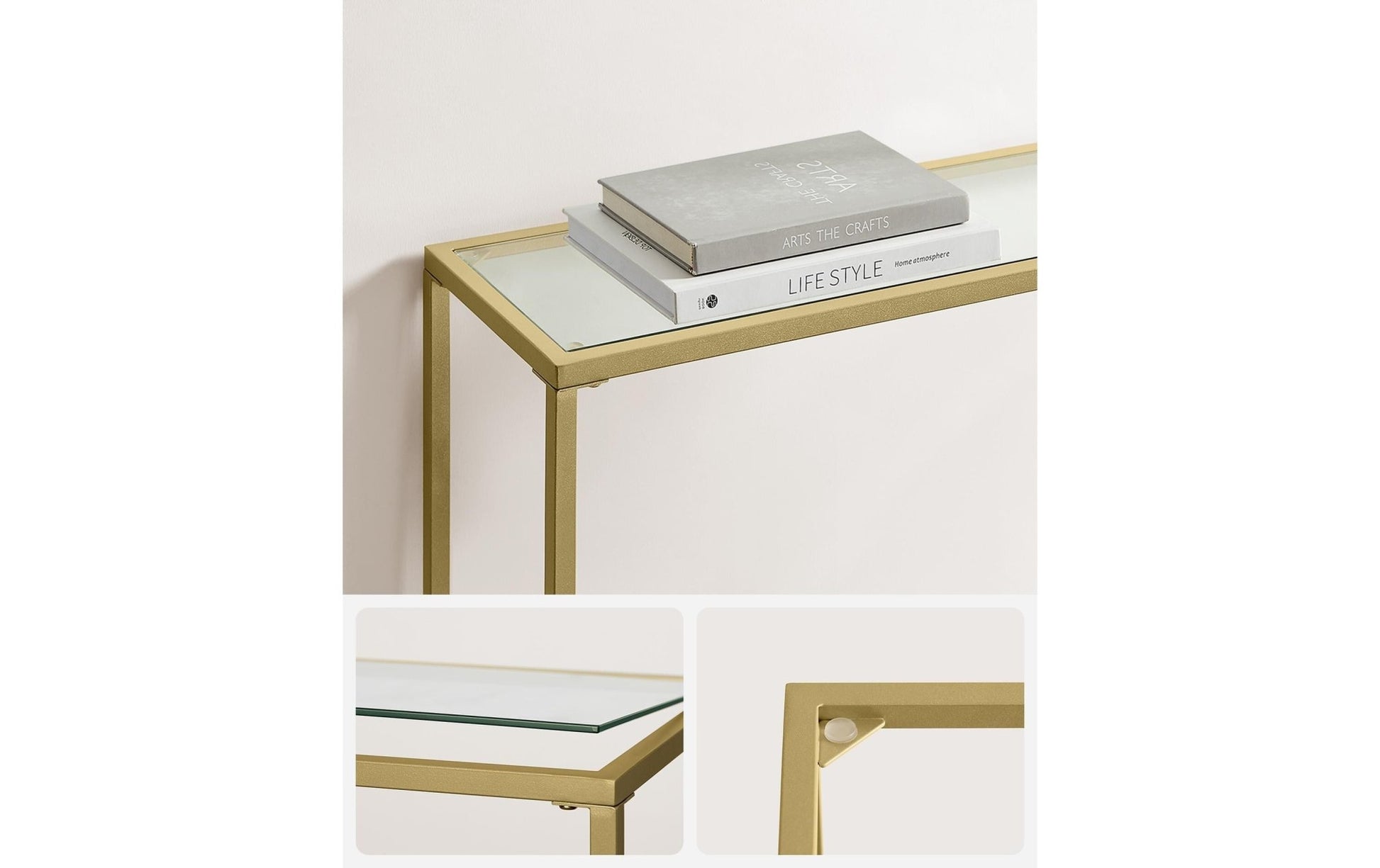 Konsolentisch 100.5 x 80 cm, Gold - MEGART