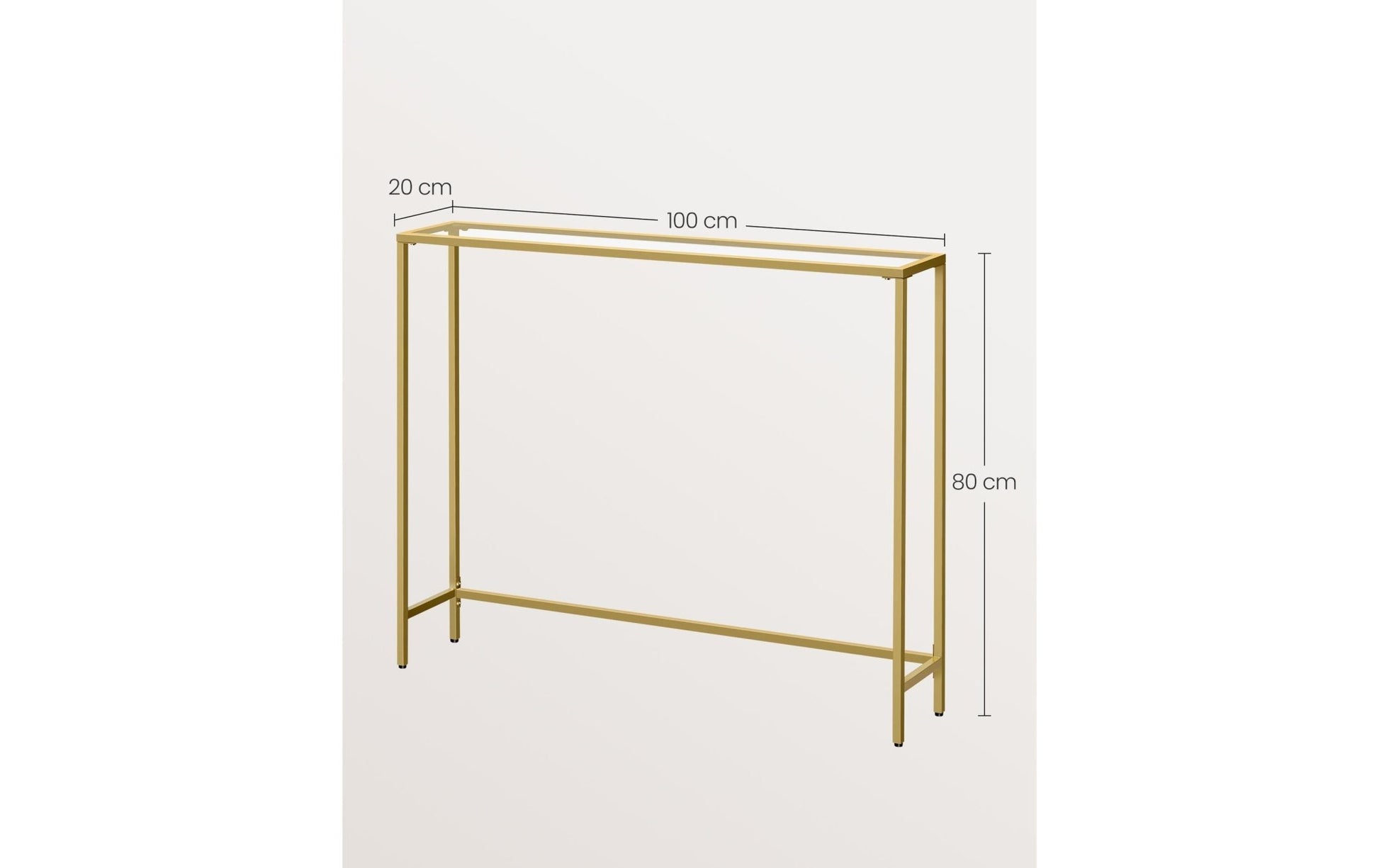 Konsolentisch 100.5 x 80 cm, Gold - MEGART