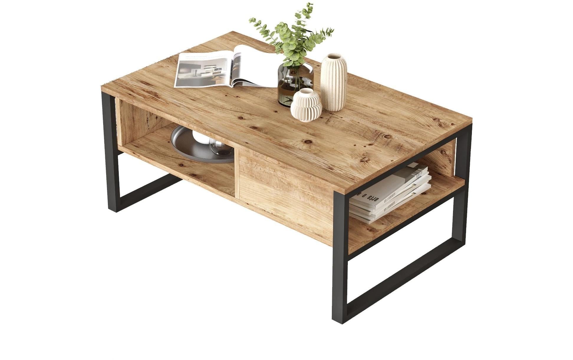 Couchtisch Ml34 - A 100 x 44.4 cm, Braun - MEGART