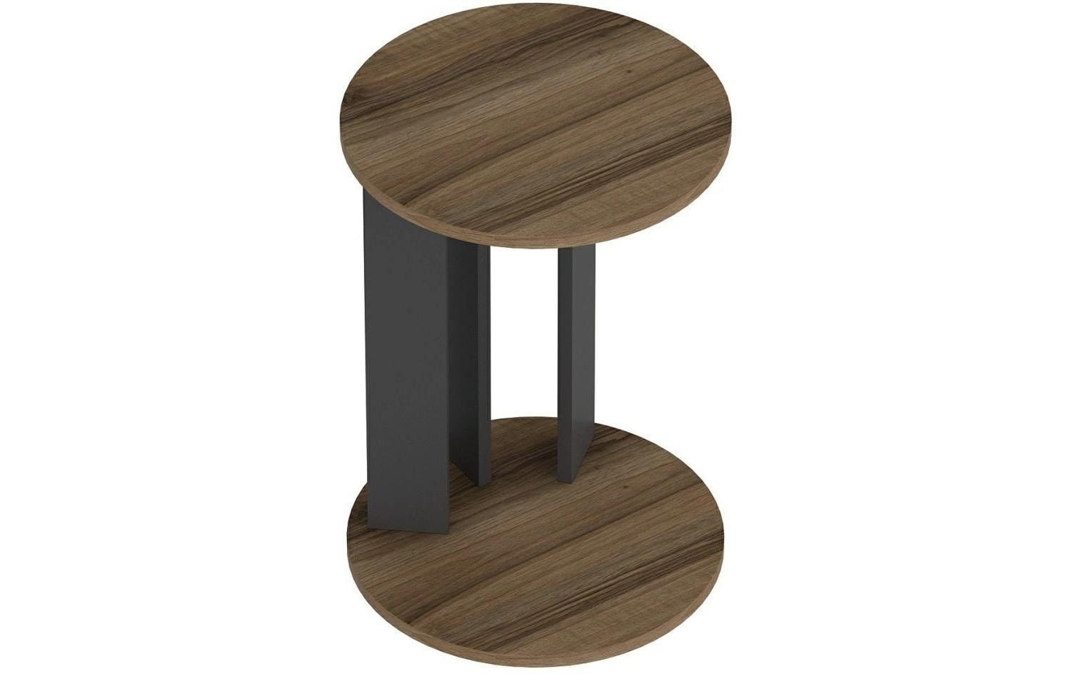 Beistelltisch Ema 34 x 64 cm, Braun/Schwarz - MEGART
