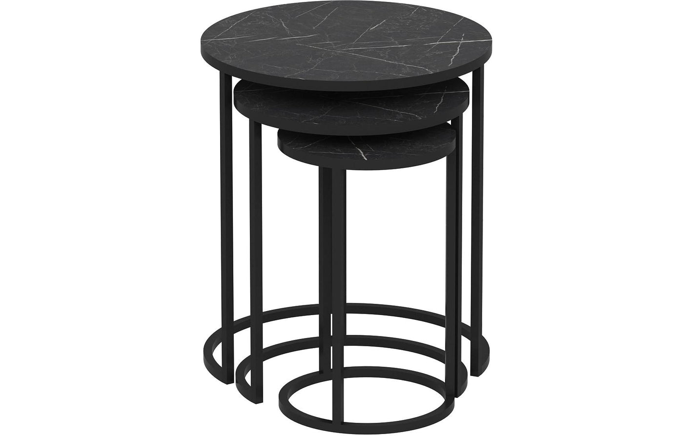 Beistelltisch Gloria 50 x 58 cm, Schwarz - MEGART