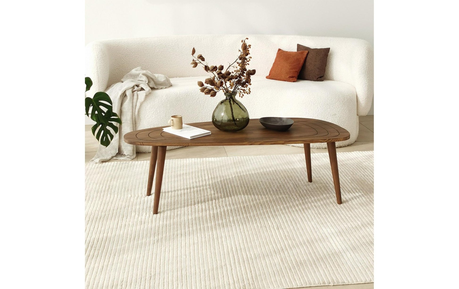 Couchtisch Sweet 115 x 38 cm, Braun Walnuss - MEGART
