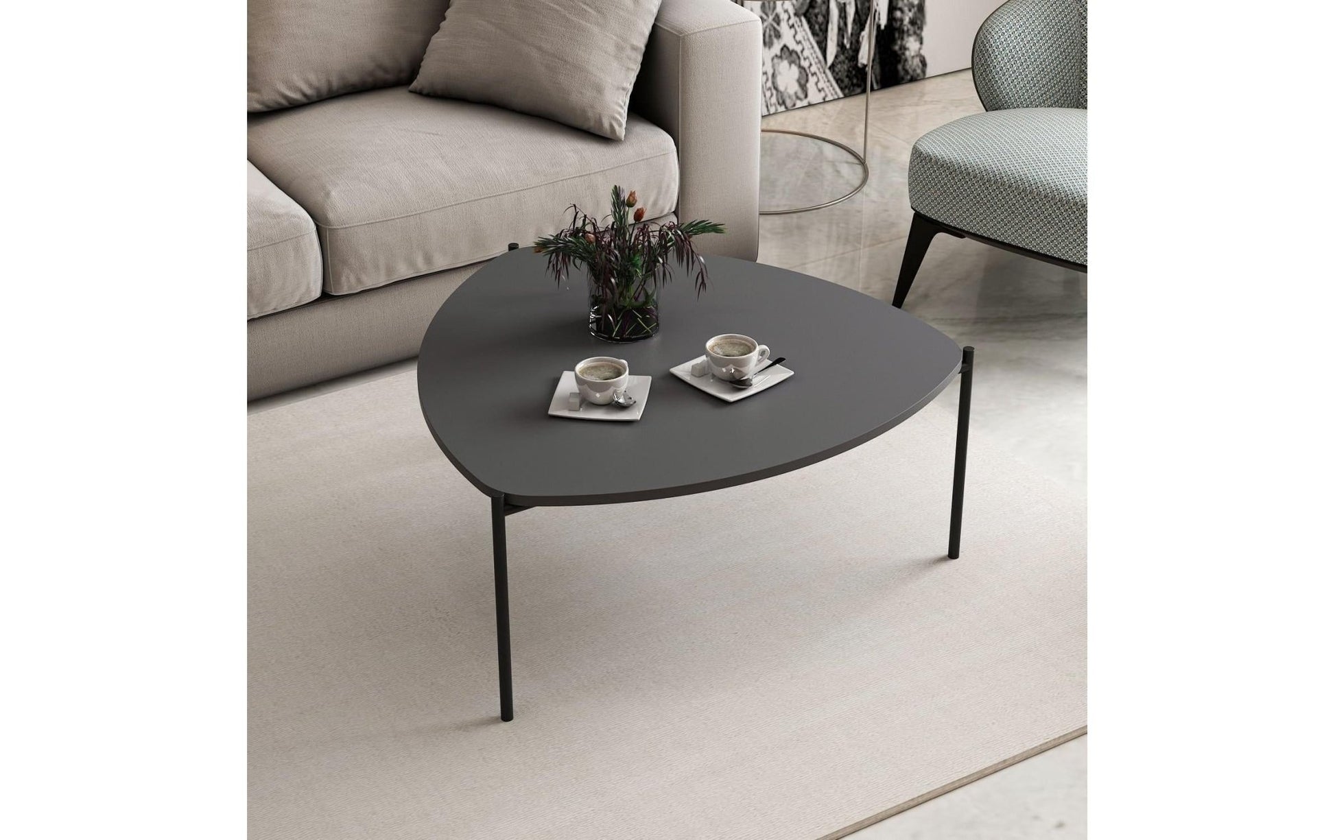 Couchtisch Lenny 90 x 40 cm, Grau - MEGART
