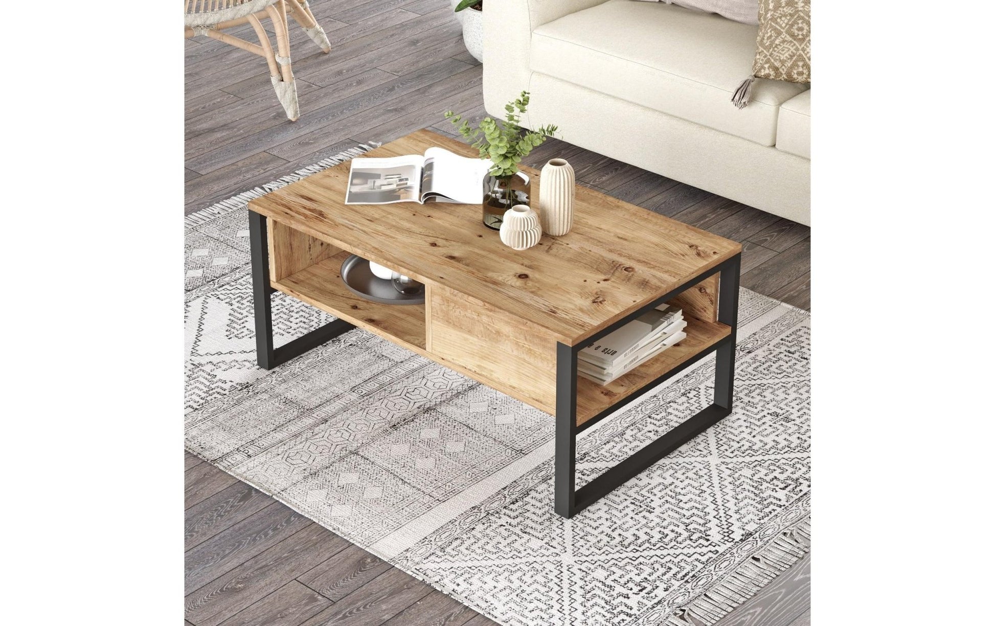 Couchtisch Ml34 - A 100 x 44.4 cm, Braun - MEGART
