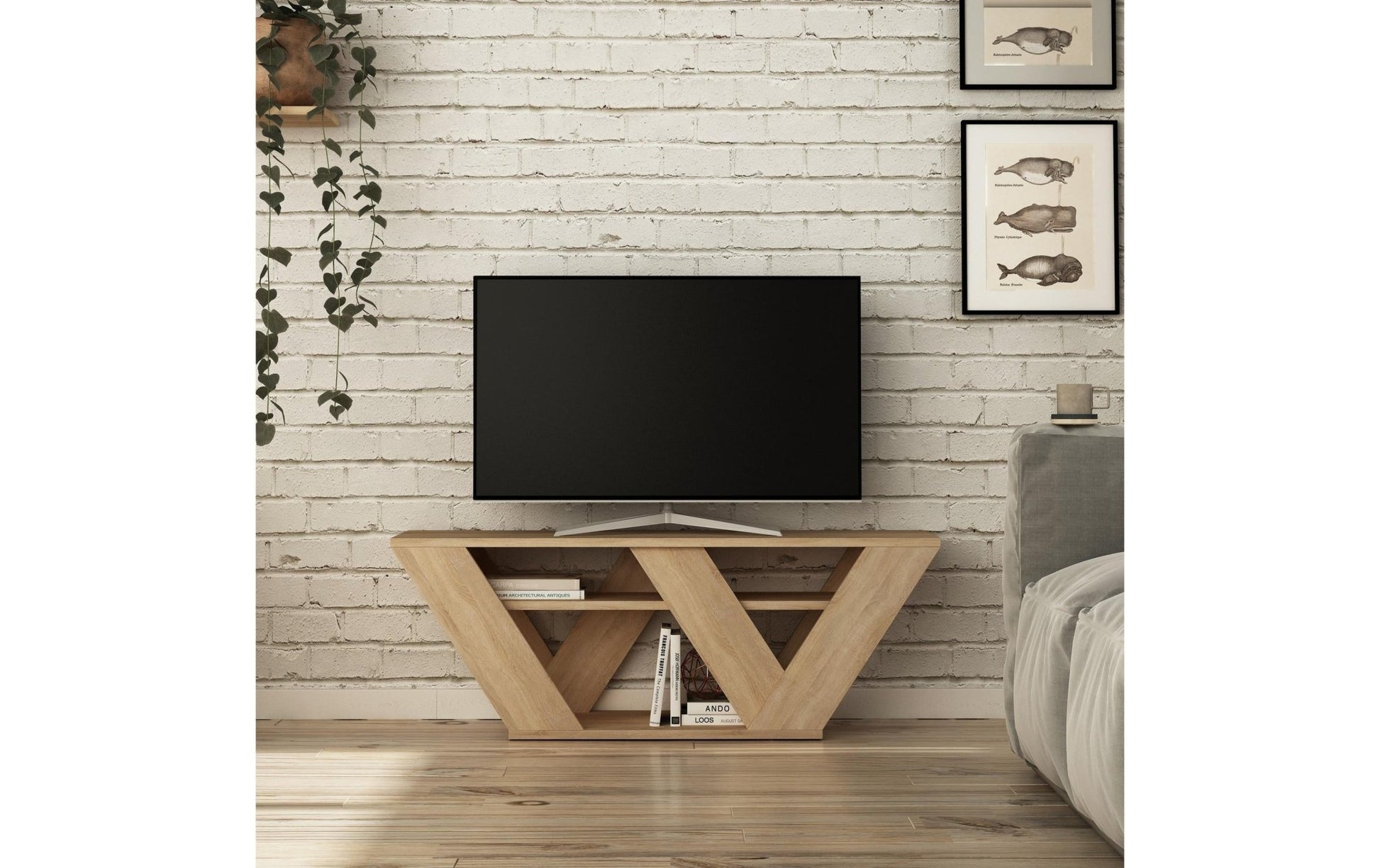 TV - Möbel Pipralla 110 x 30 cm, Braun - MEGART