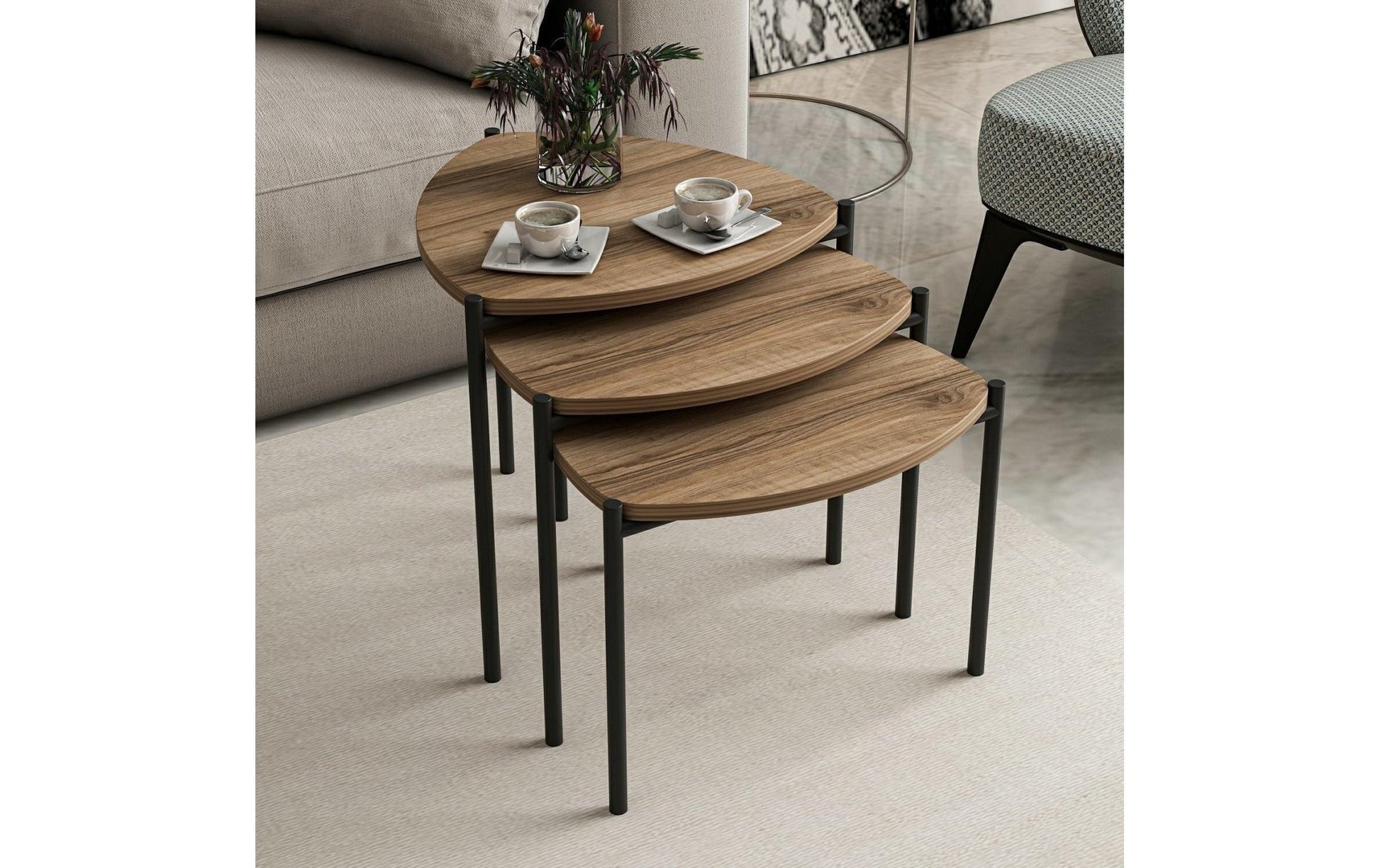 Beistelltisch Lenny 45 x 45 cm, Braun - MEGART