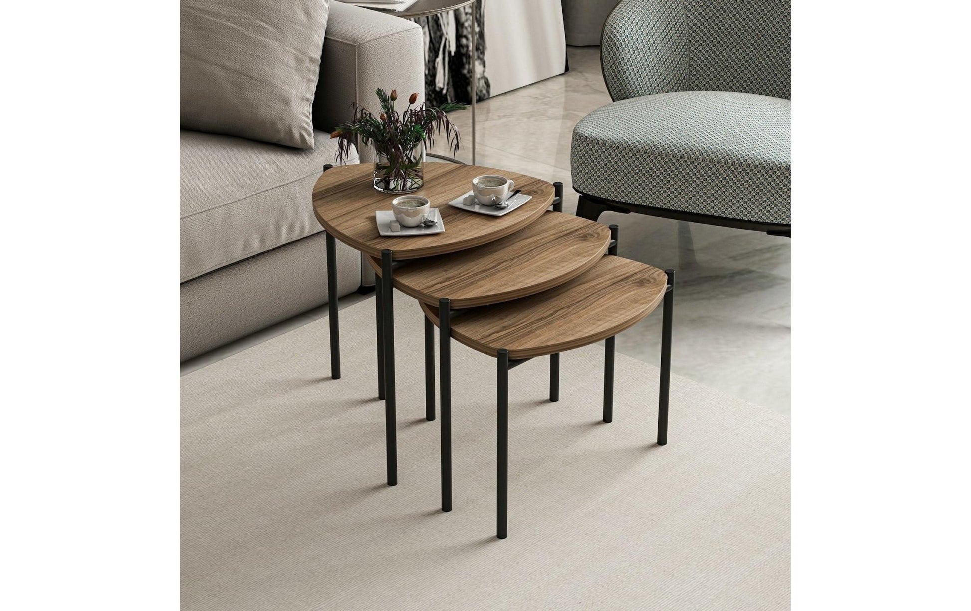 Beistelltisch Lenny 45 x 45 cm, Braun - MEGART