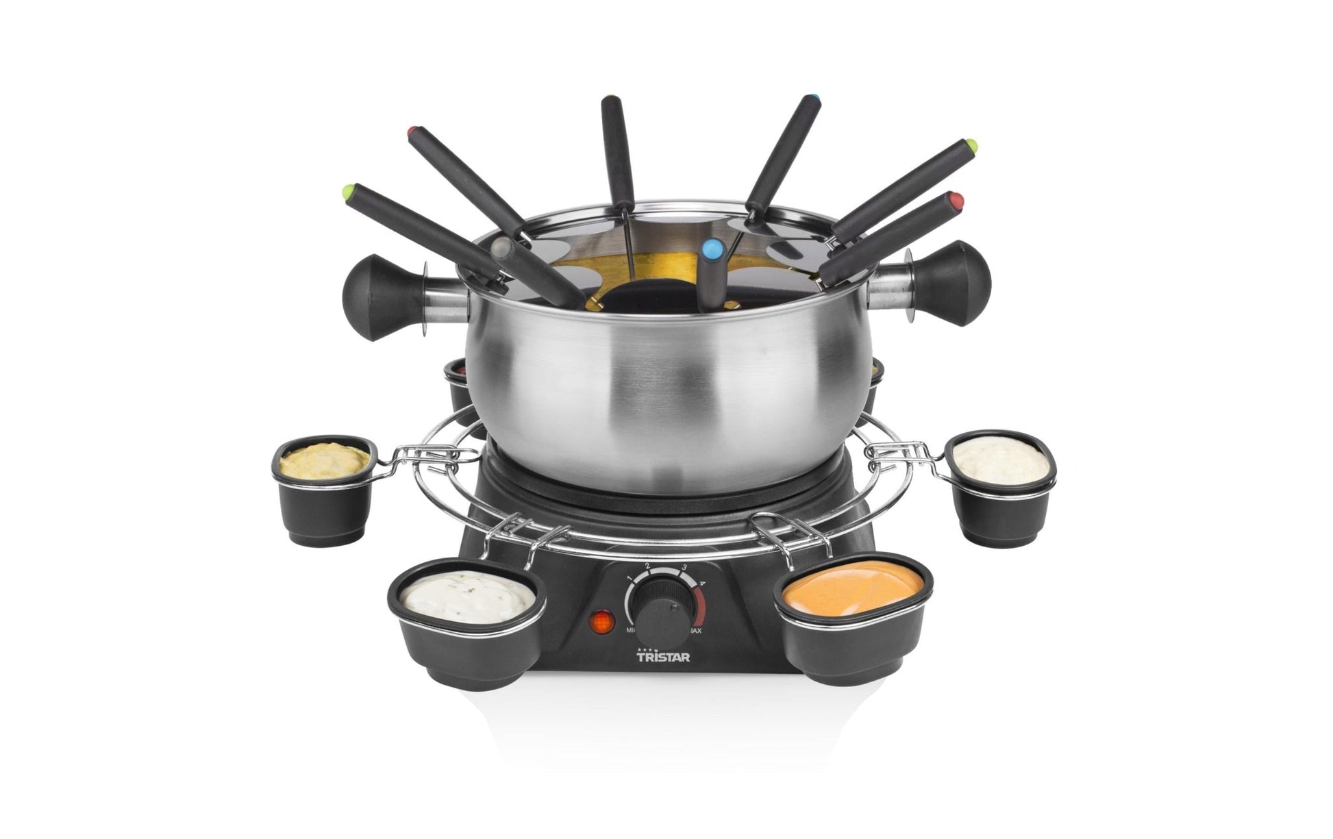 Fleischfondue - Set FO - 1109 10 Teile, Edelstahl/Schwarz - MEGART