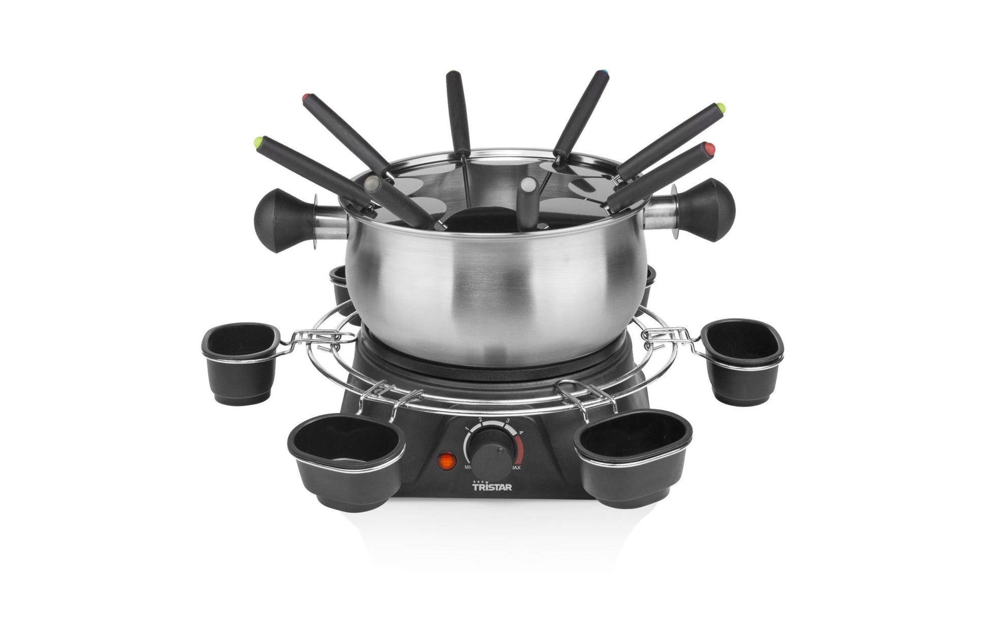 Fleischfondue - Set FO - 1109 10 Teile, Edelstahl/Schwarz - MEGART