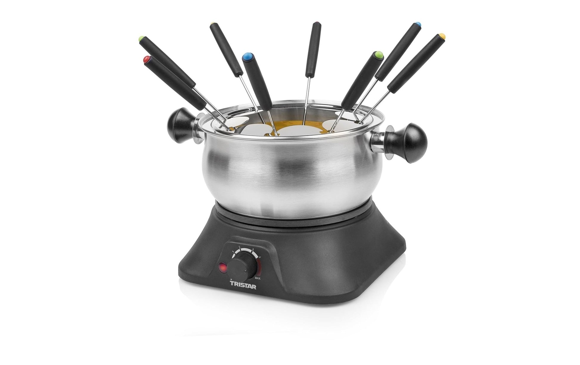 Fleischfondue - Set FO - 1109 10 Teile, Edelstahl/Schwarz - MEGART