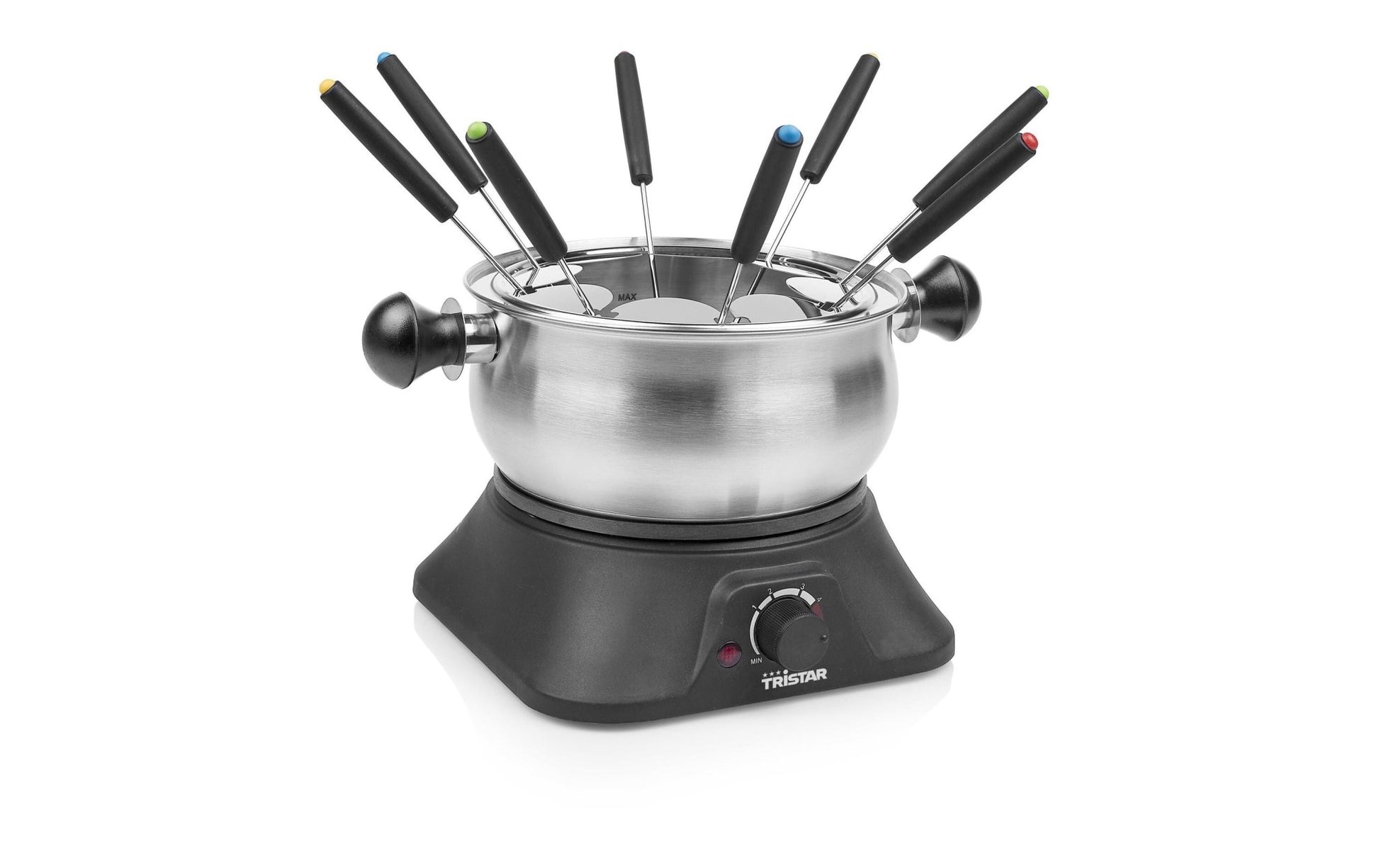 Fleischfondue - Set FO - 1109 10 Teile, Edelstahl/Schwarz - MEGART