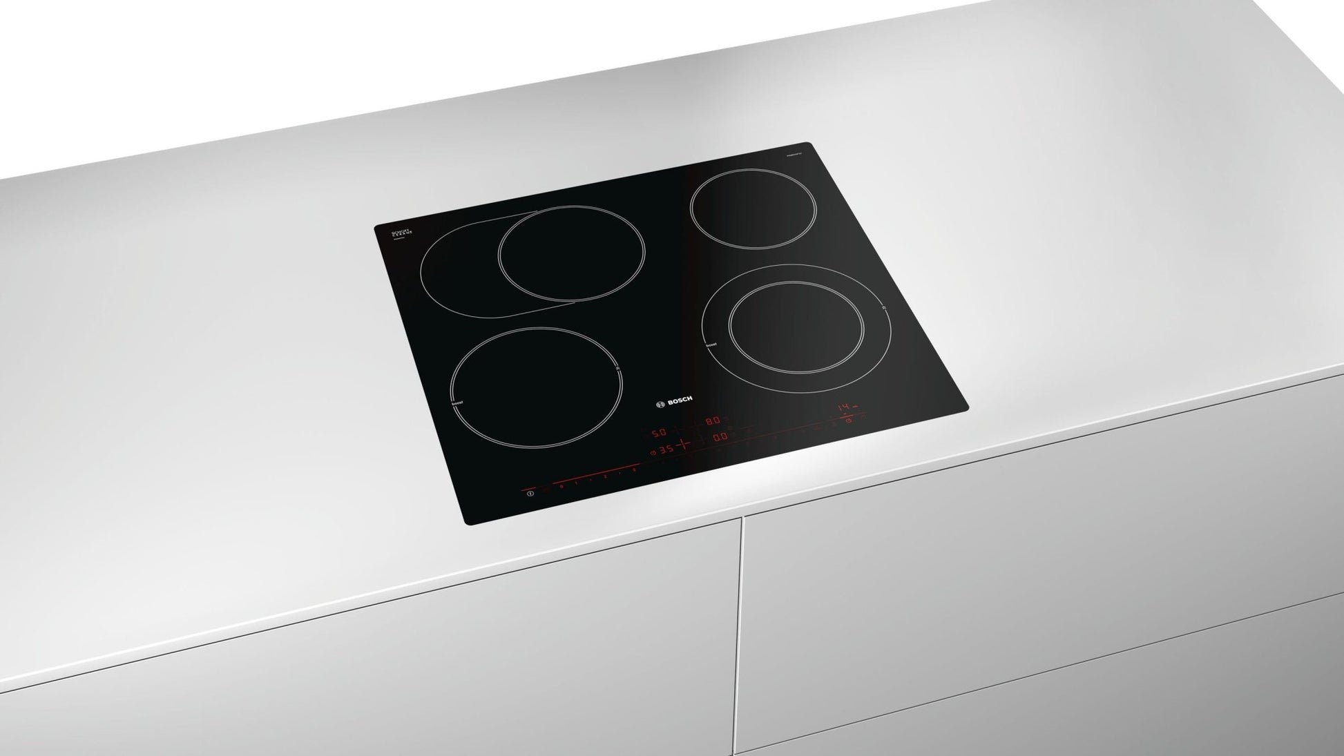 Serie 8, Elektrokochfeld, 60 cm, Schwarz, flächenbündig (integriert) PKN601DP1D - MEGART
